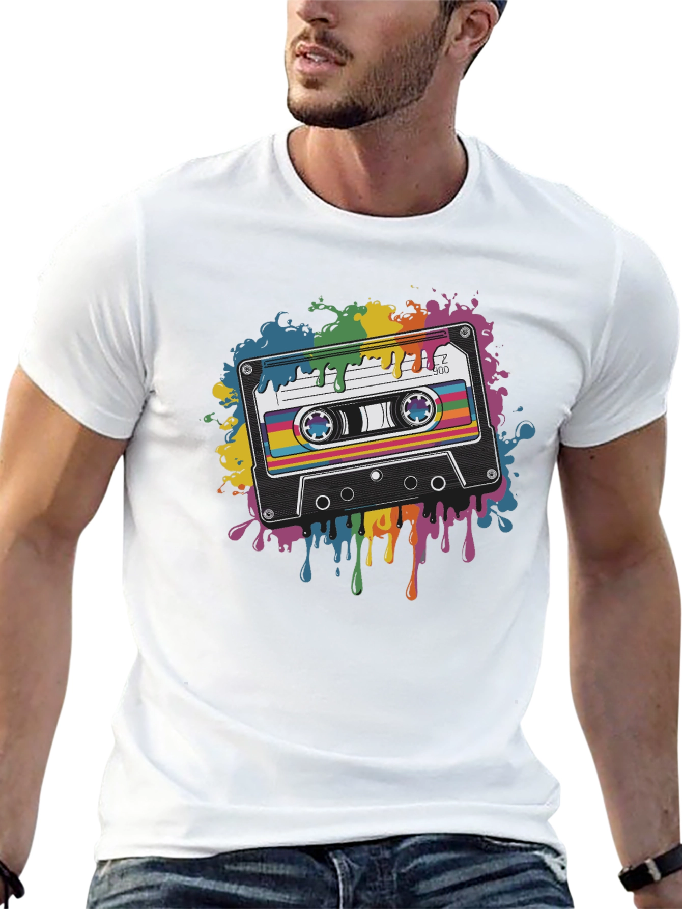 Retro Cassette Tape Graphic T-Shirt - Music Lover Tee