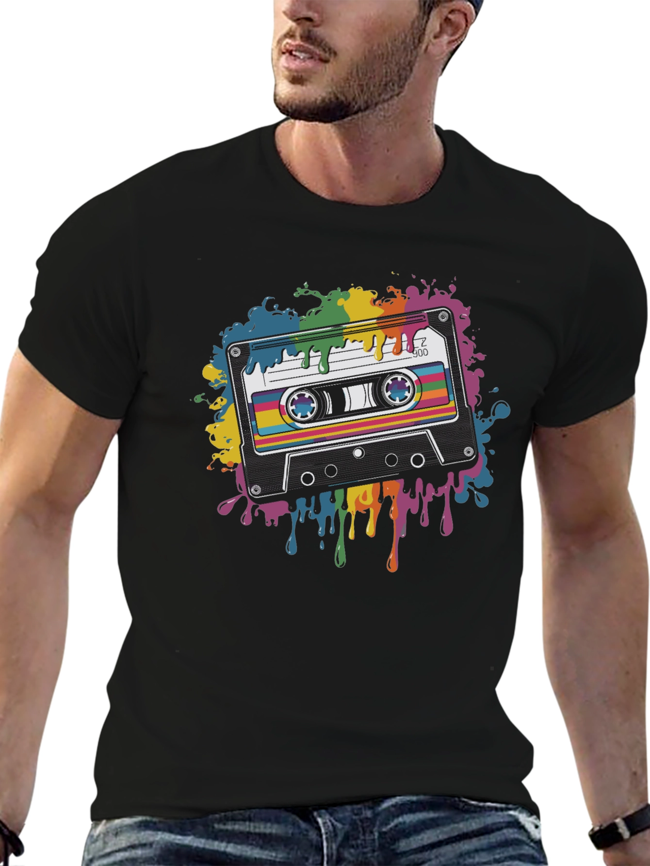 Retro Cassette Tape Graphic T-Shirt - Music Lover Tee