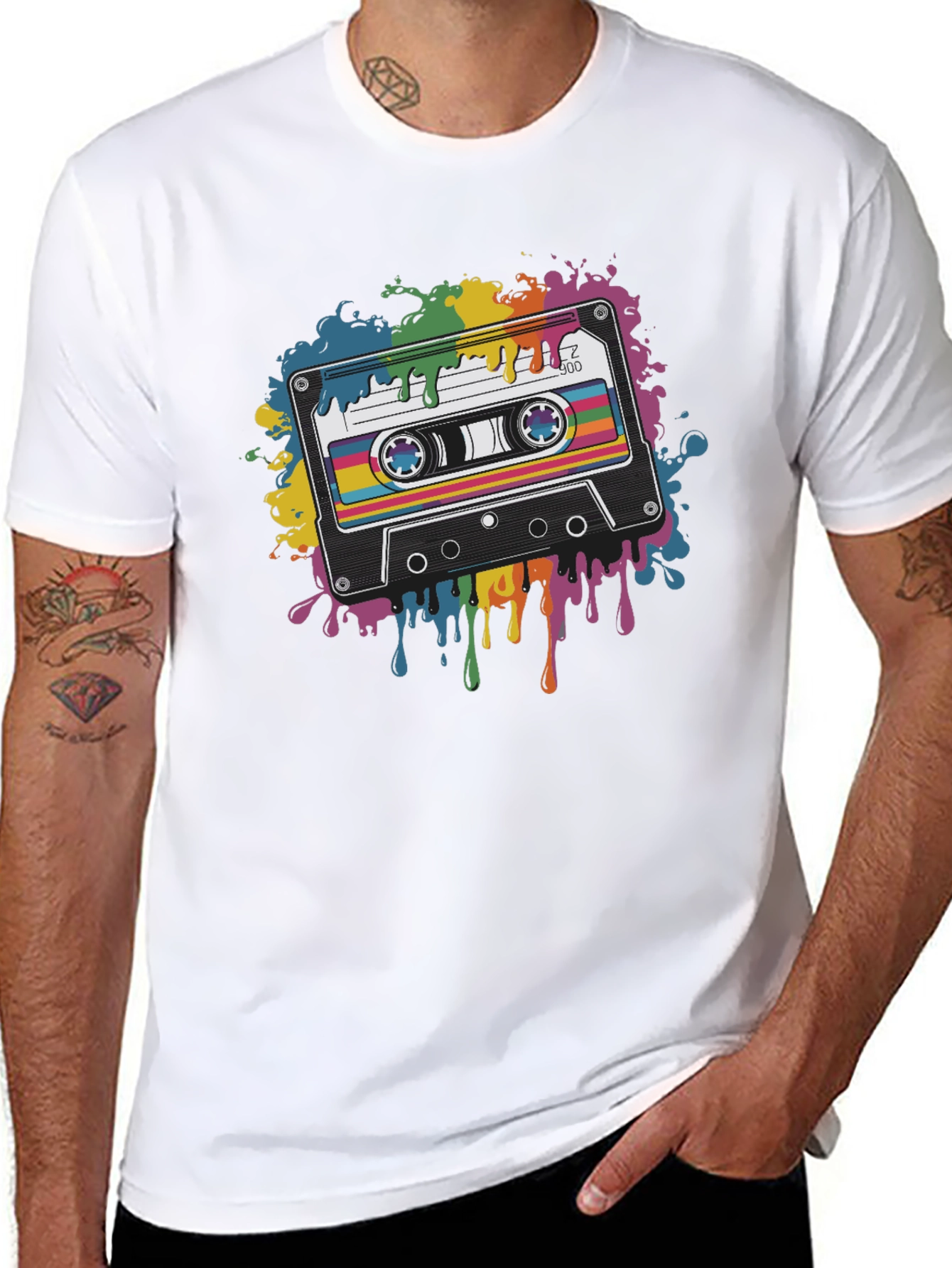 Retro Cassette Tape Graphic T-Shirt - Music Lover Tee