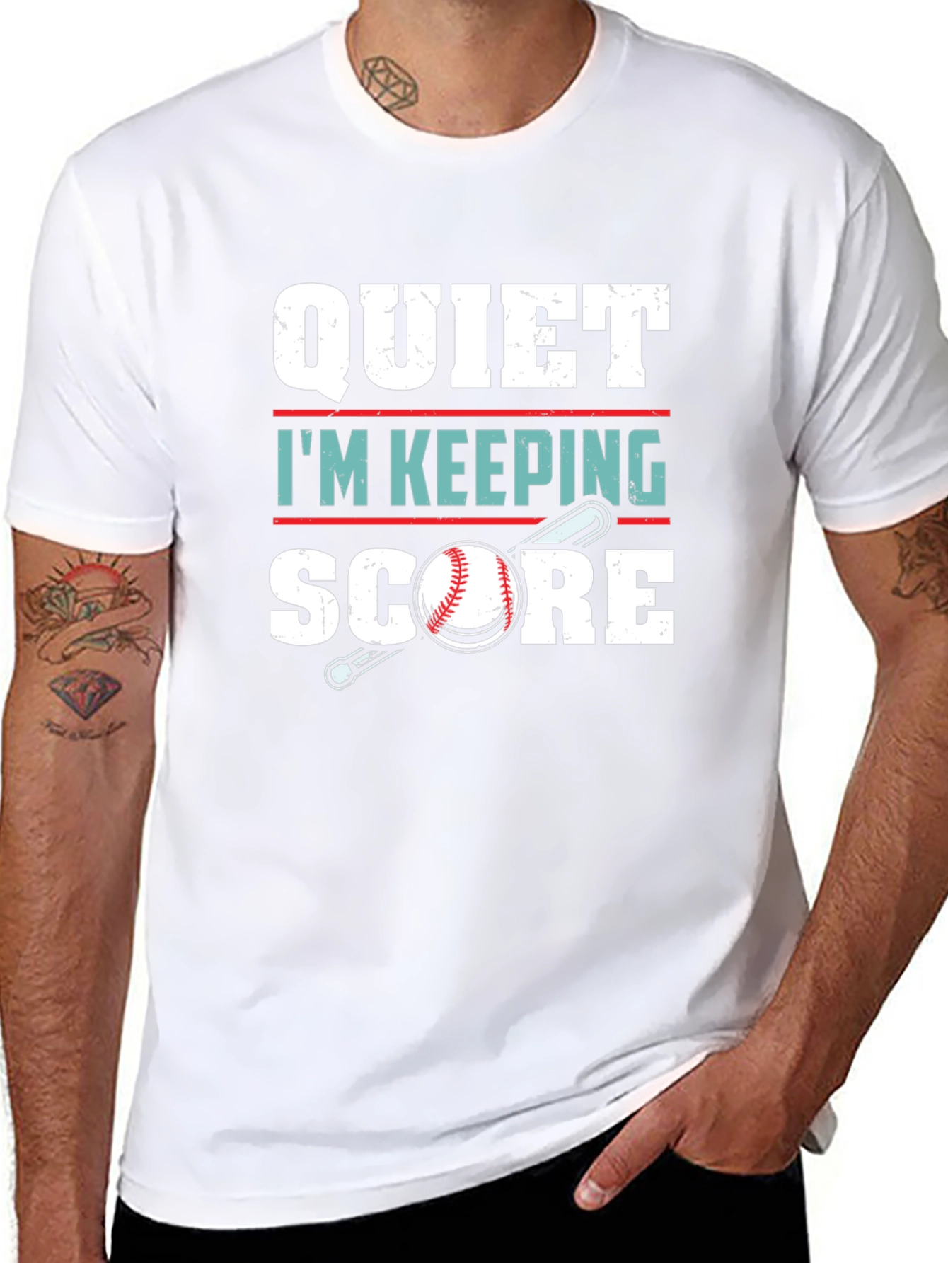 Quiet Im Keeping Score Baseball T-Shirt