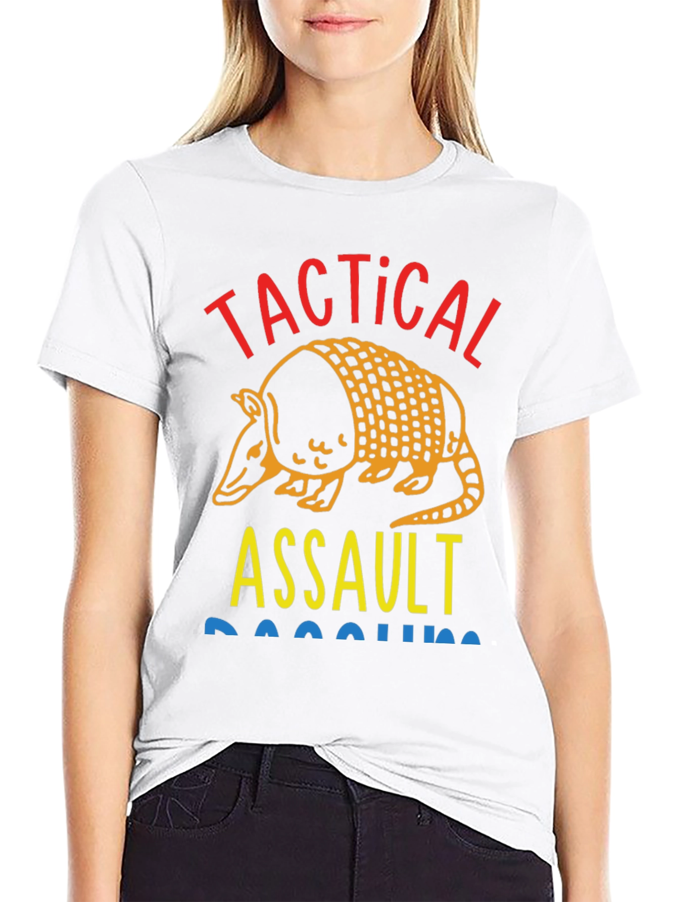 Tactical Assault Armadillo Novelty Graphic T-Shirt