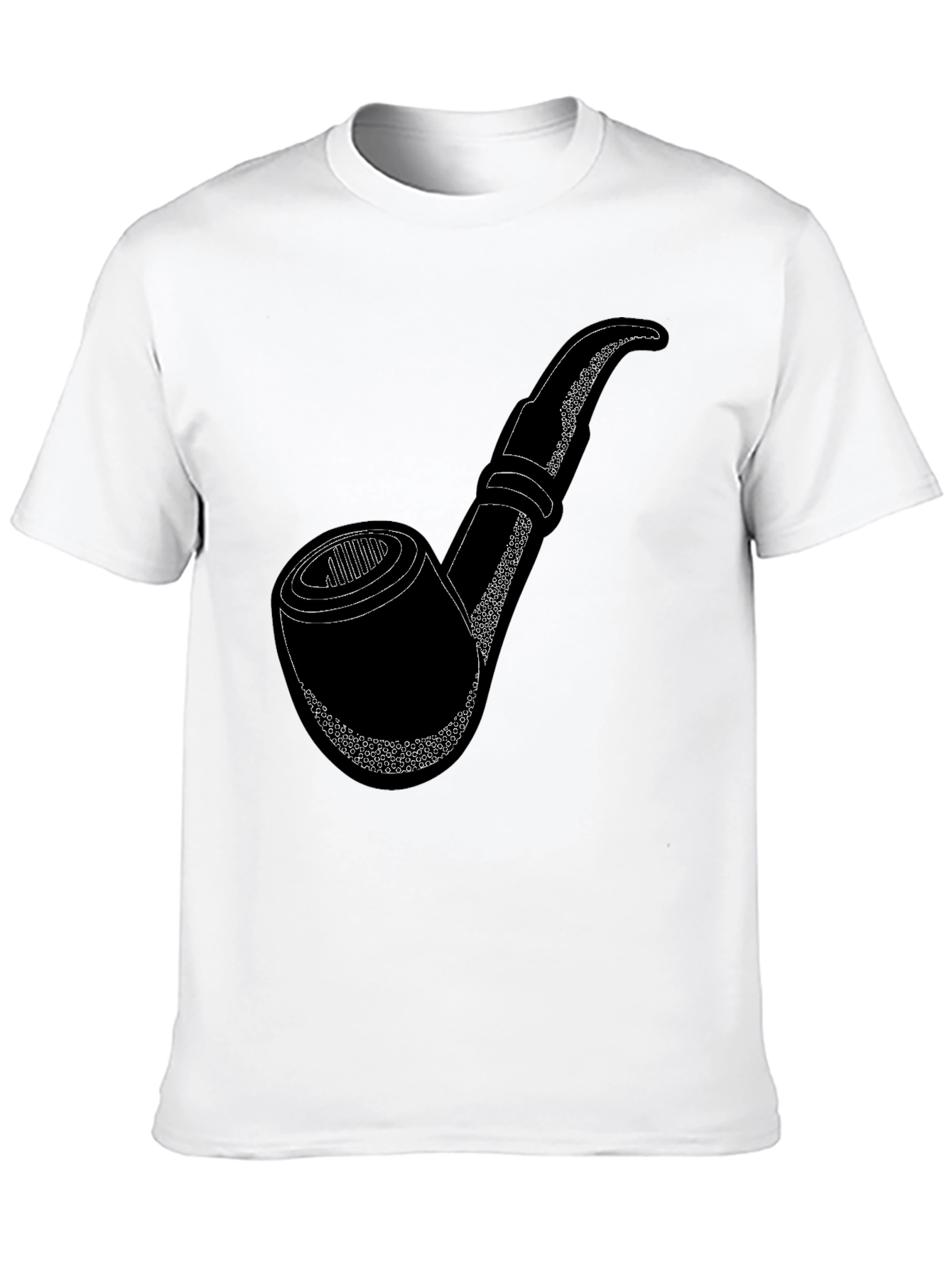 Classic Pipe Graphic Tee - Casual Black T-Shirt