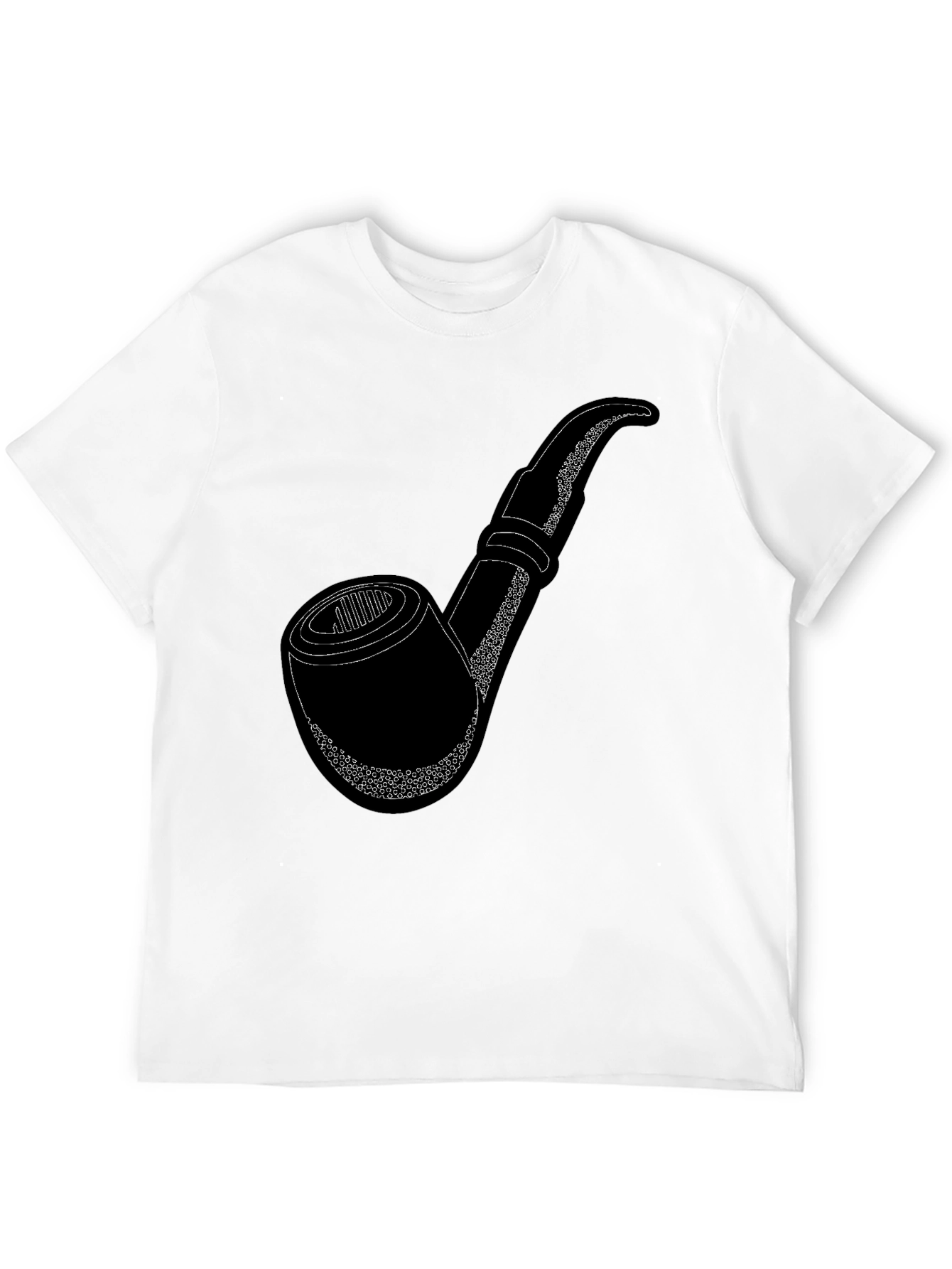 Classic Pipe Graphic Tee - Casual Black T-Shirt