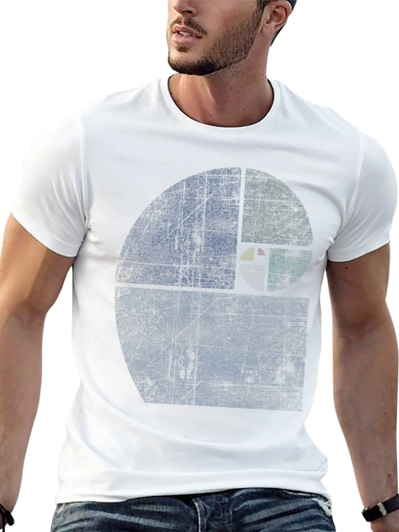 Fibonacci Sequence Graphic T-Shirt - Distressed Style