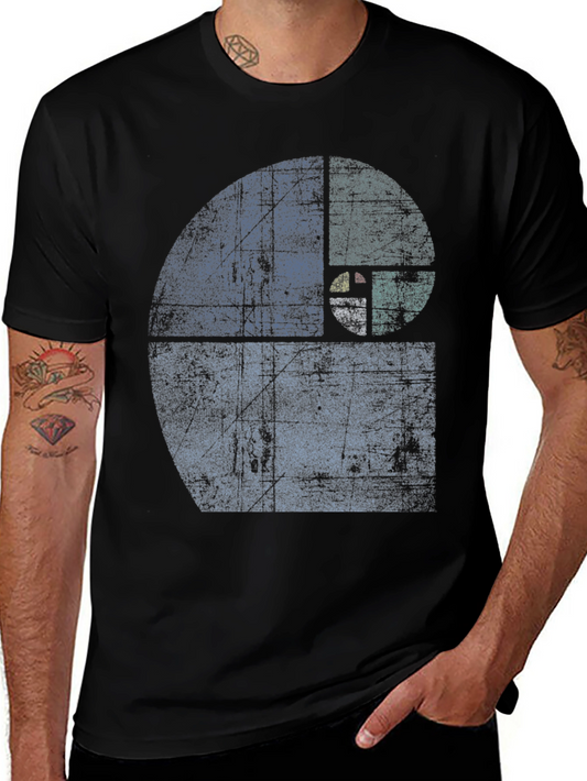 Fibonacci Sequence Graphic T-Shirt - Distressed Style