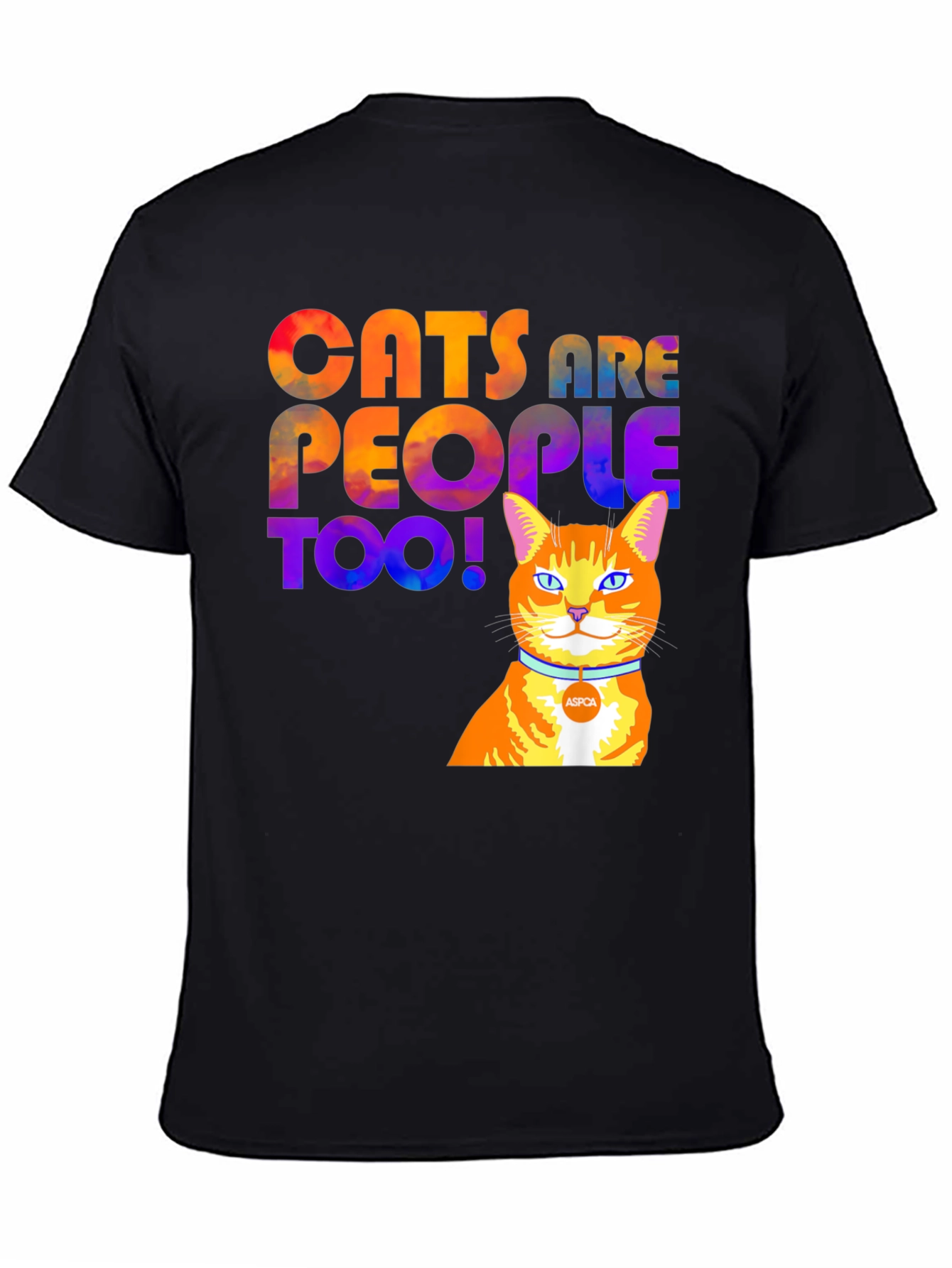 Cats Are People Too T-Shirt - Black