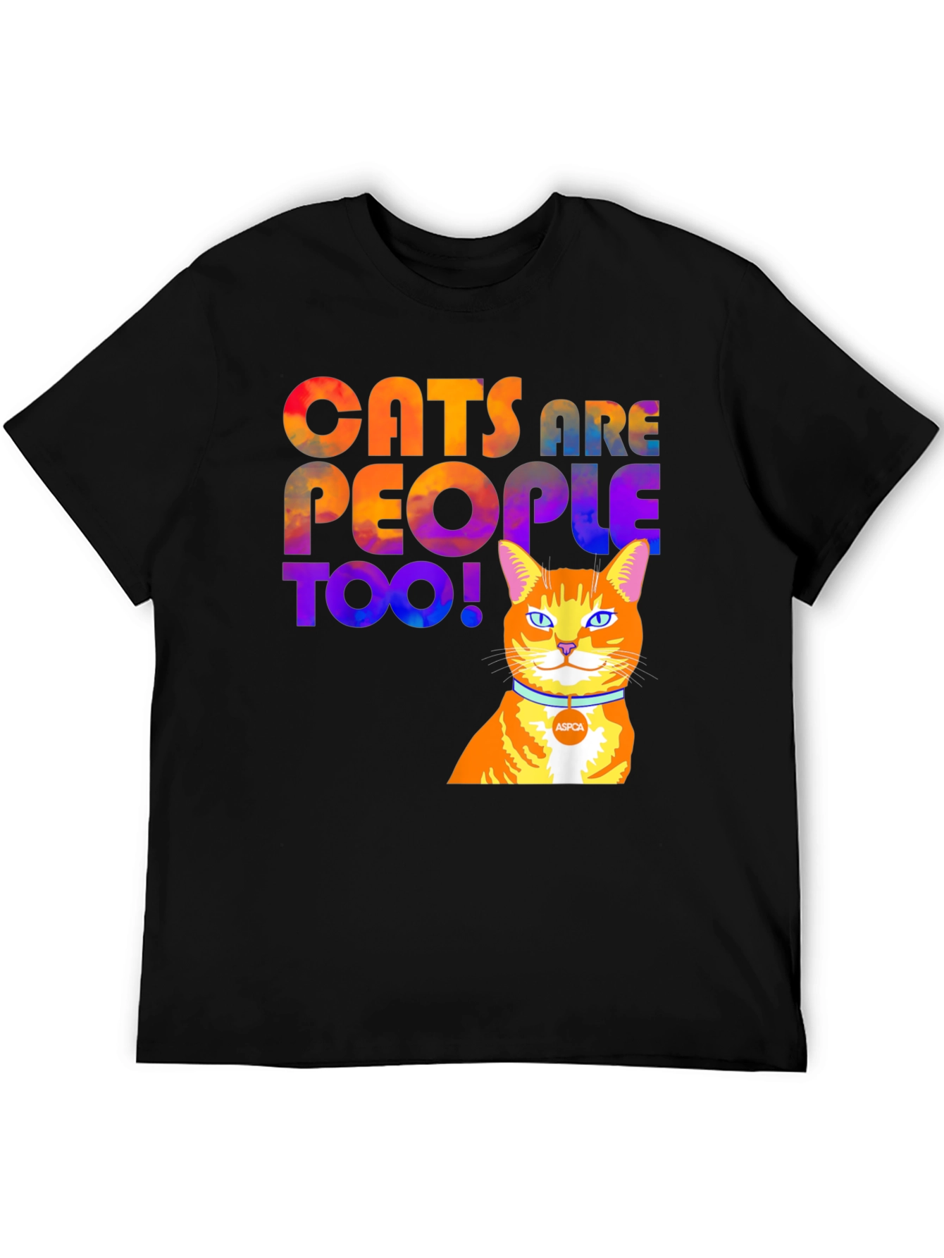 Cats Are People Too T-Shirt - Black