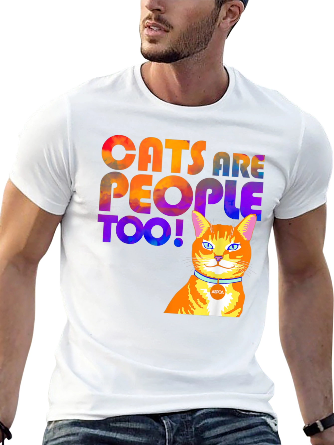 Cats Are People Too T-Shirt - Black