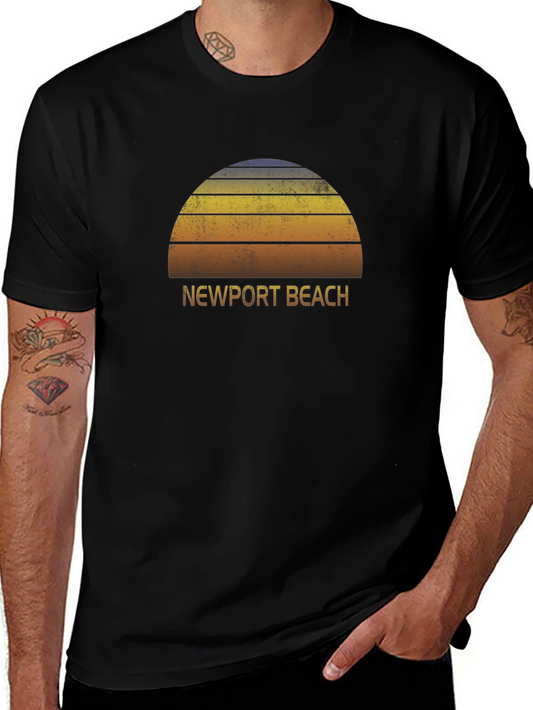 Newport Beach Retro Sunset T-Shirt