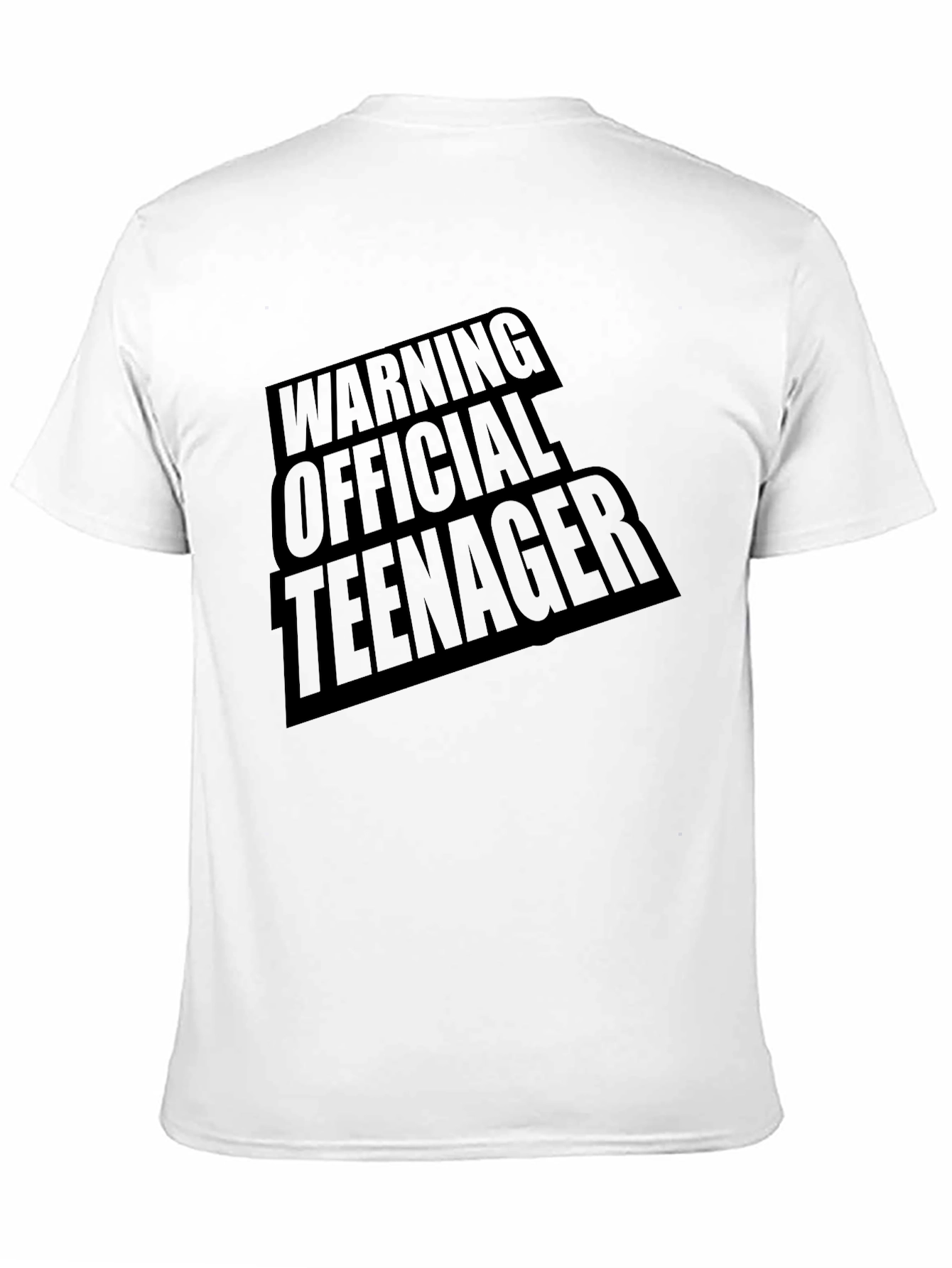 Warning Official Teenager Black T-Shirt