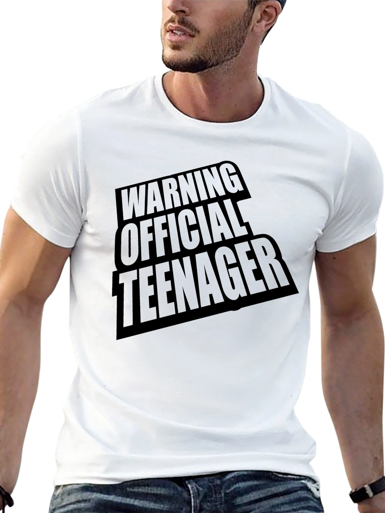 Warning Official Teenager Black T-Shirt