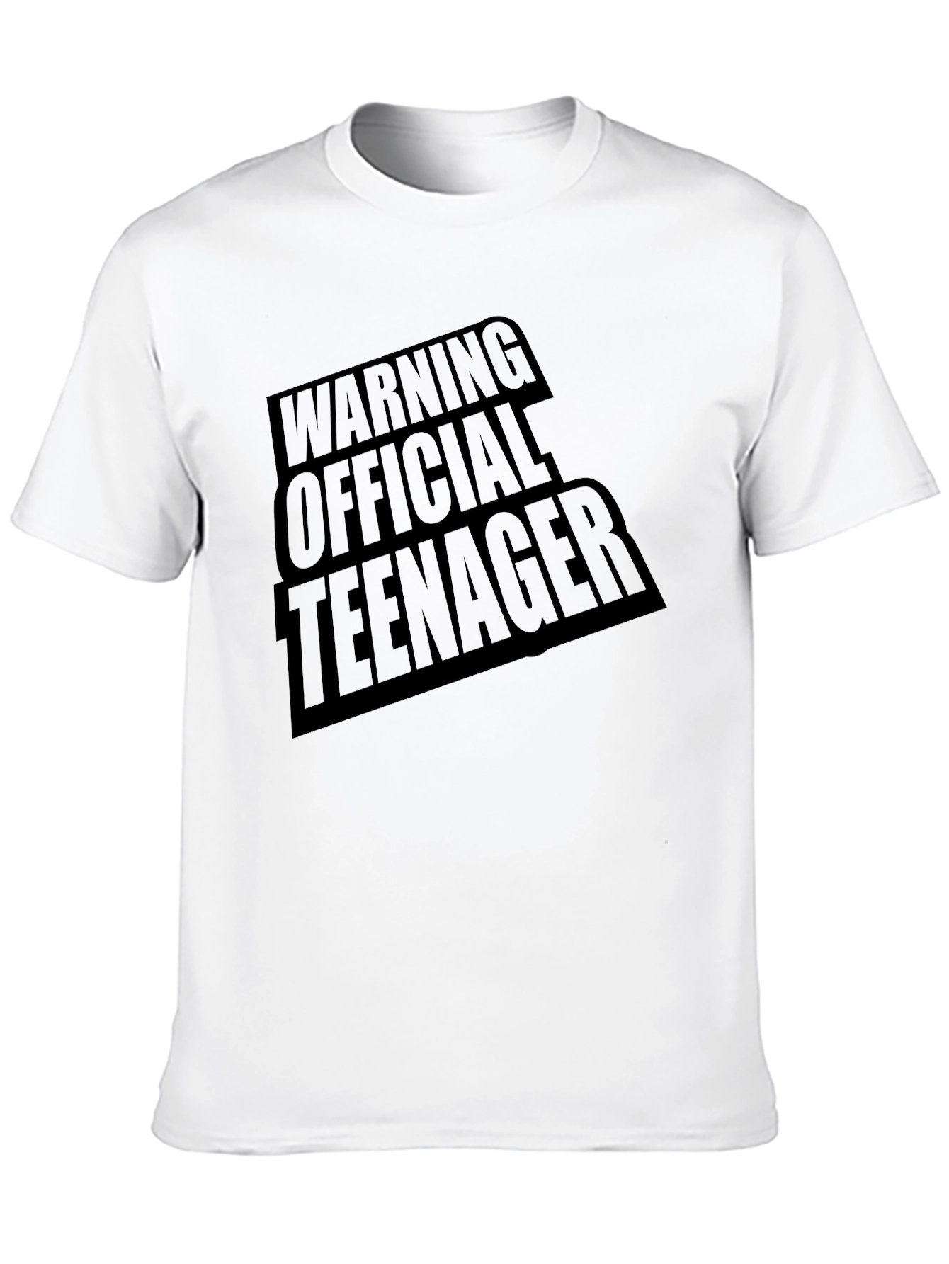 Warning Official Teenager Black T-Shirt