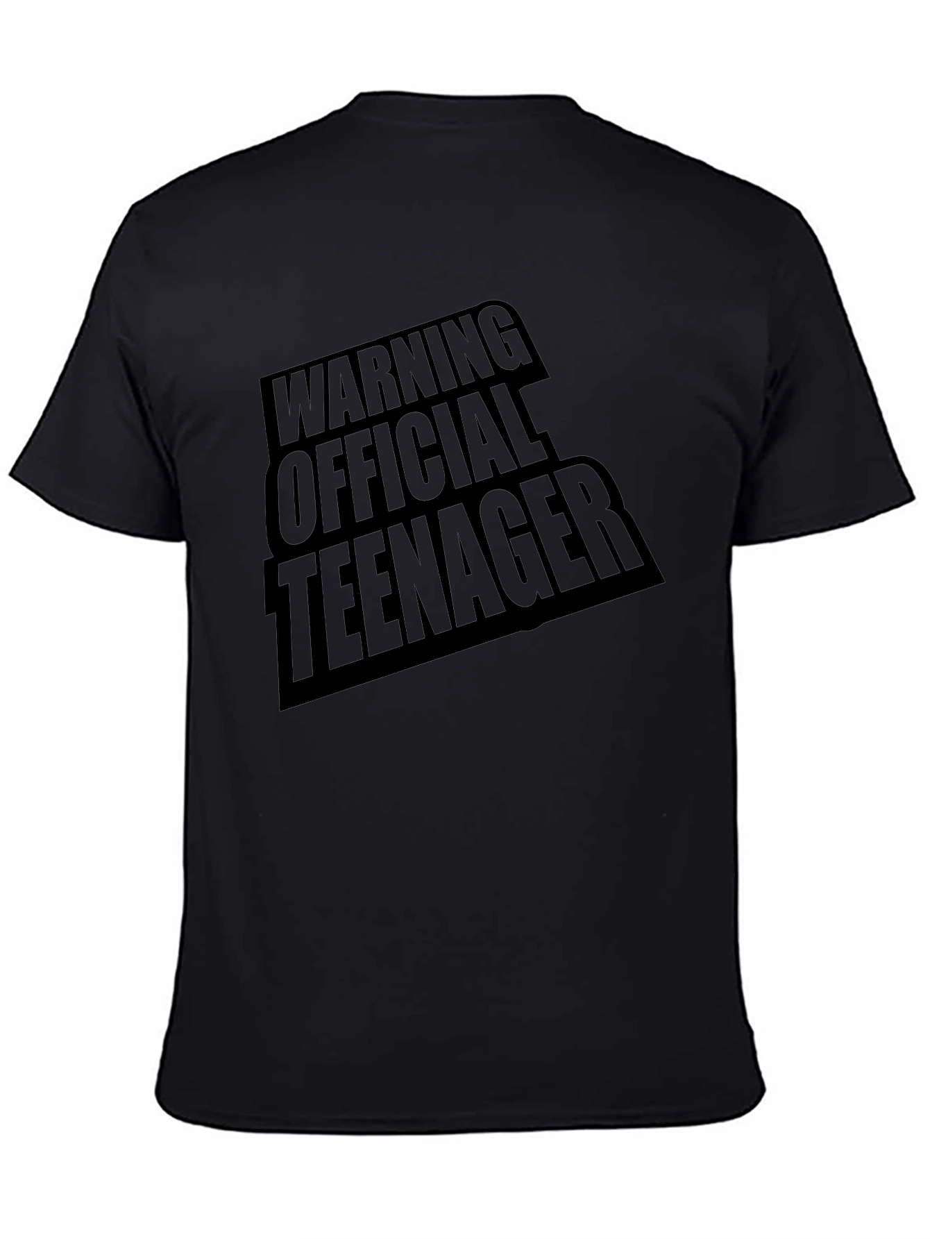 Warning Official Teenager Black T-Shirt