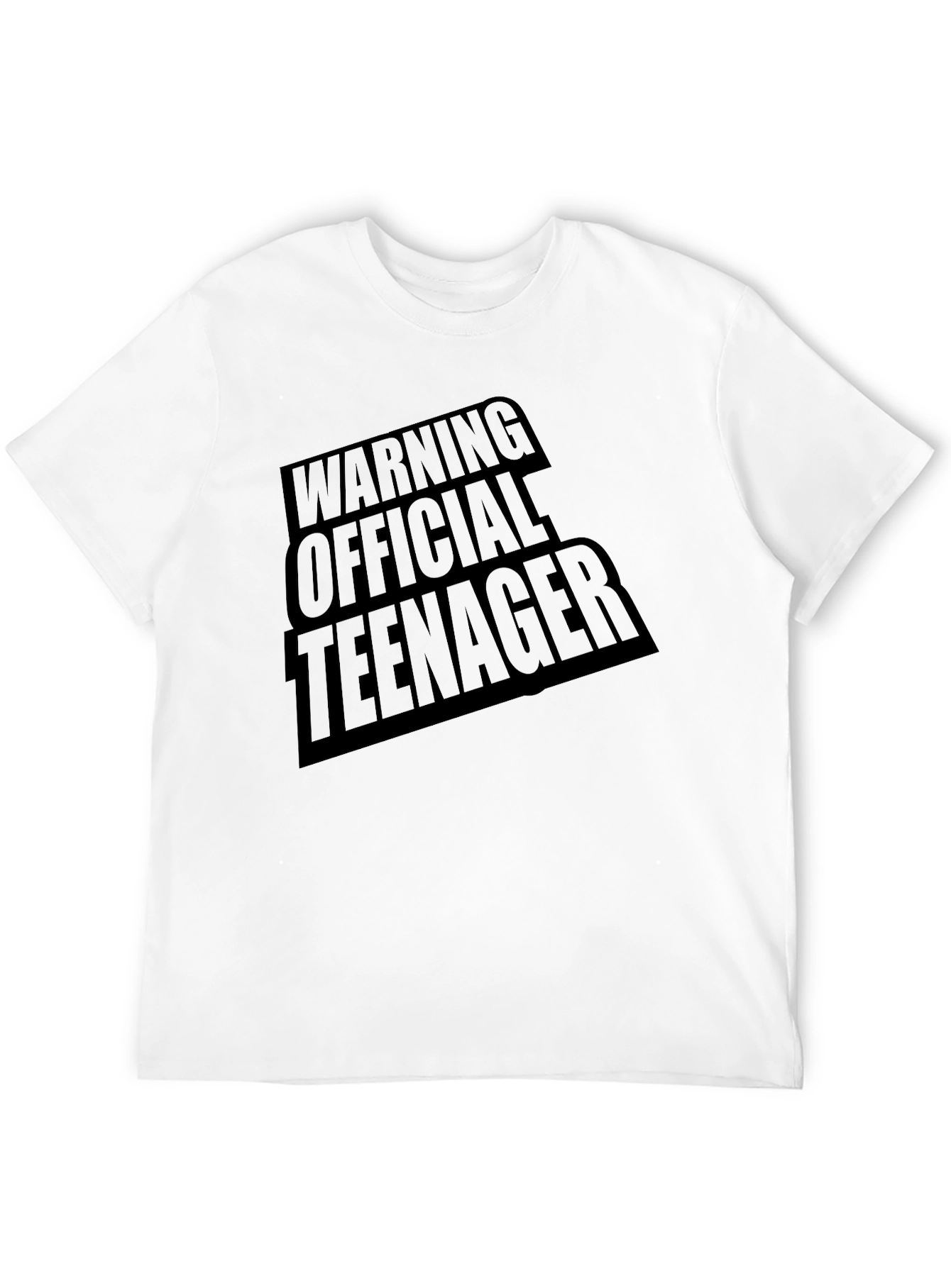Warning Official Teenager Black T-Shirt