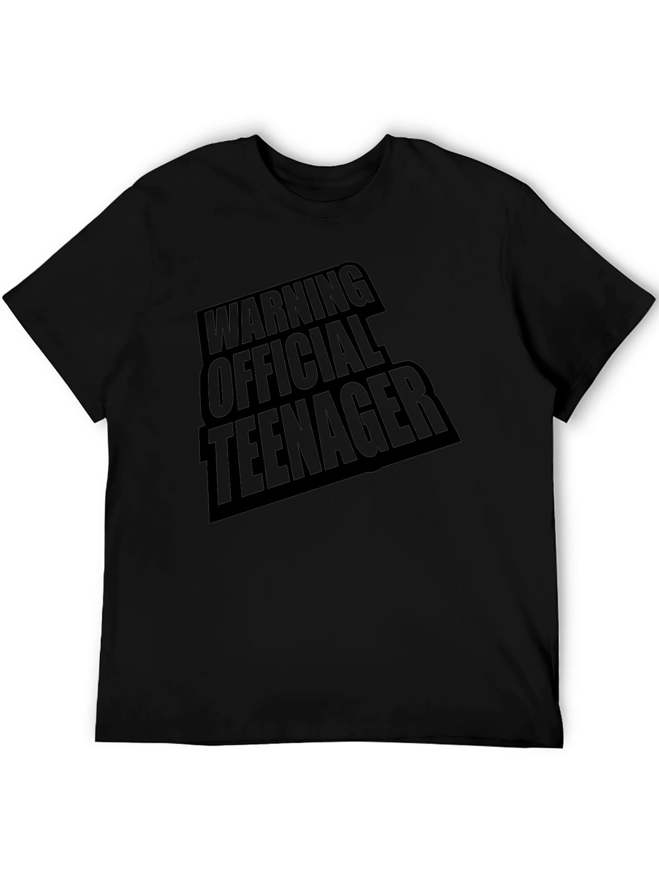 Warning Official Teenager Black T-Shirt