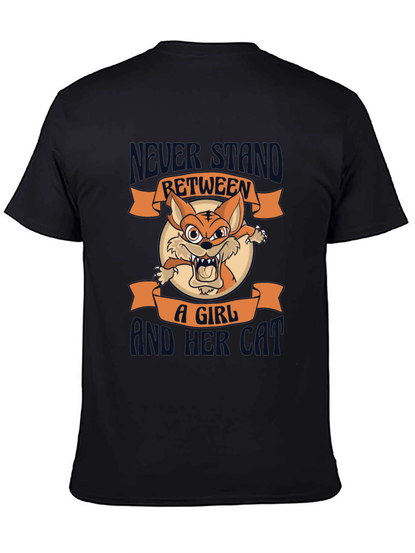 Never Stand Between a Girl and Her Cat T-Shirt