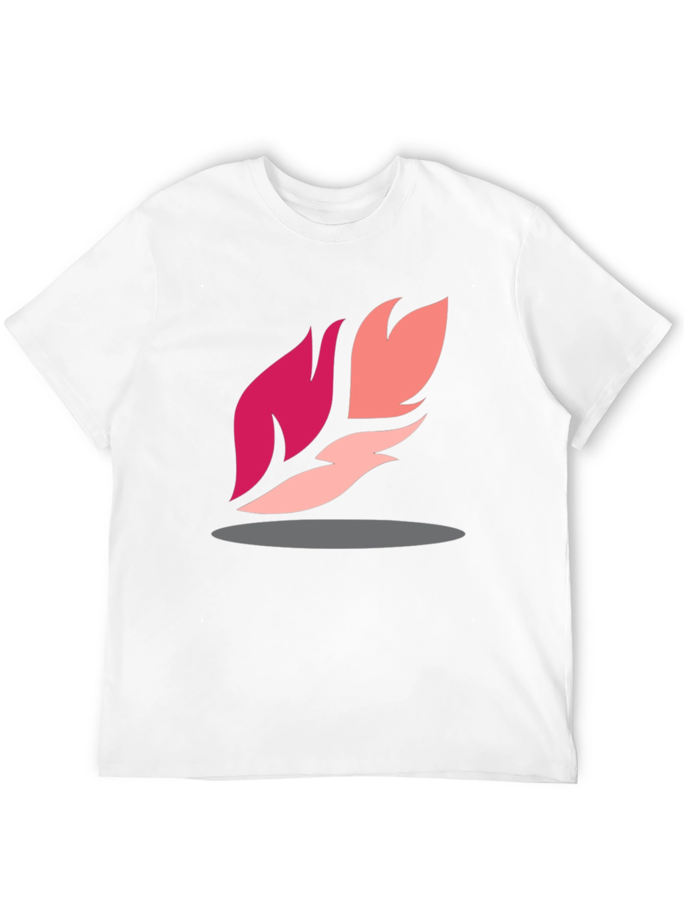 Abstract Feather Graphic Black Tee