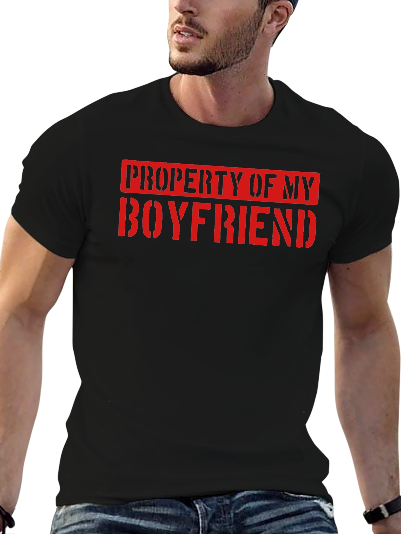 Property of My Boyfriend Novelty T-Shirt