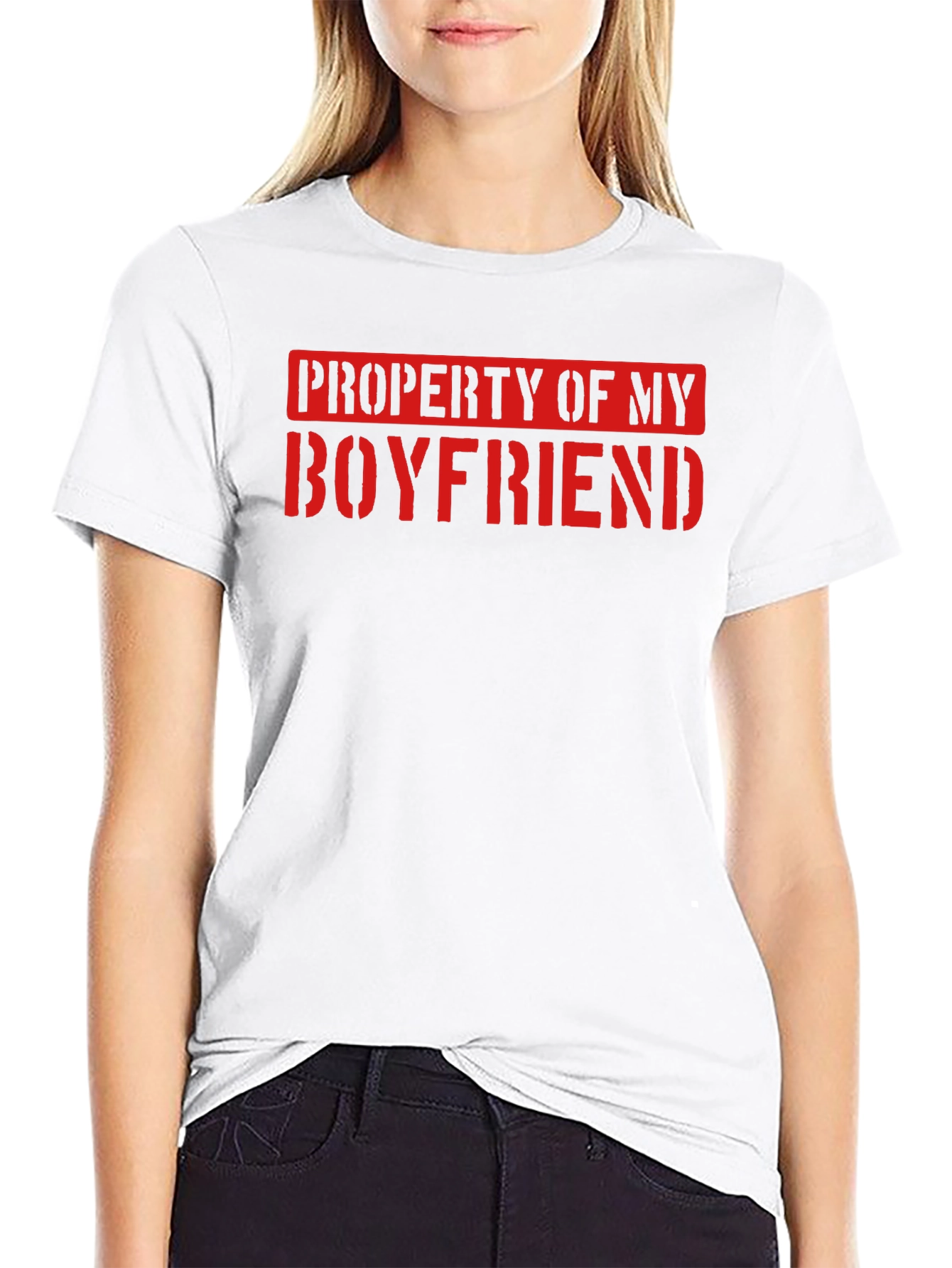 Property of My Boyfriend Novelty T-Shirt