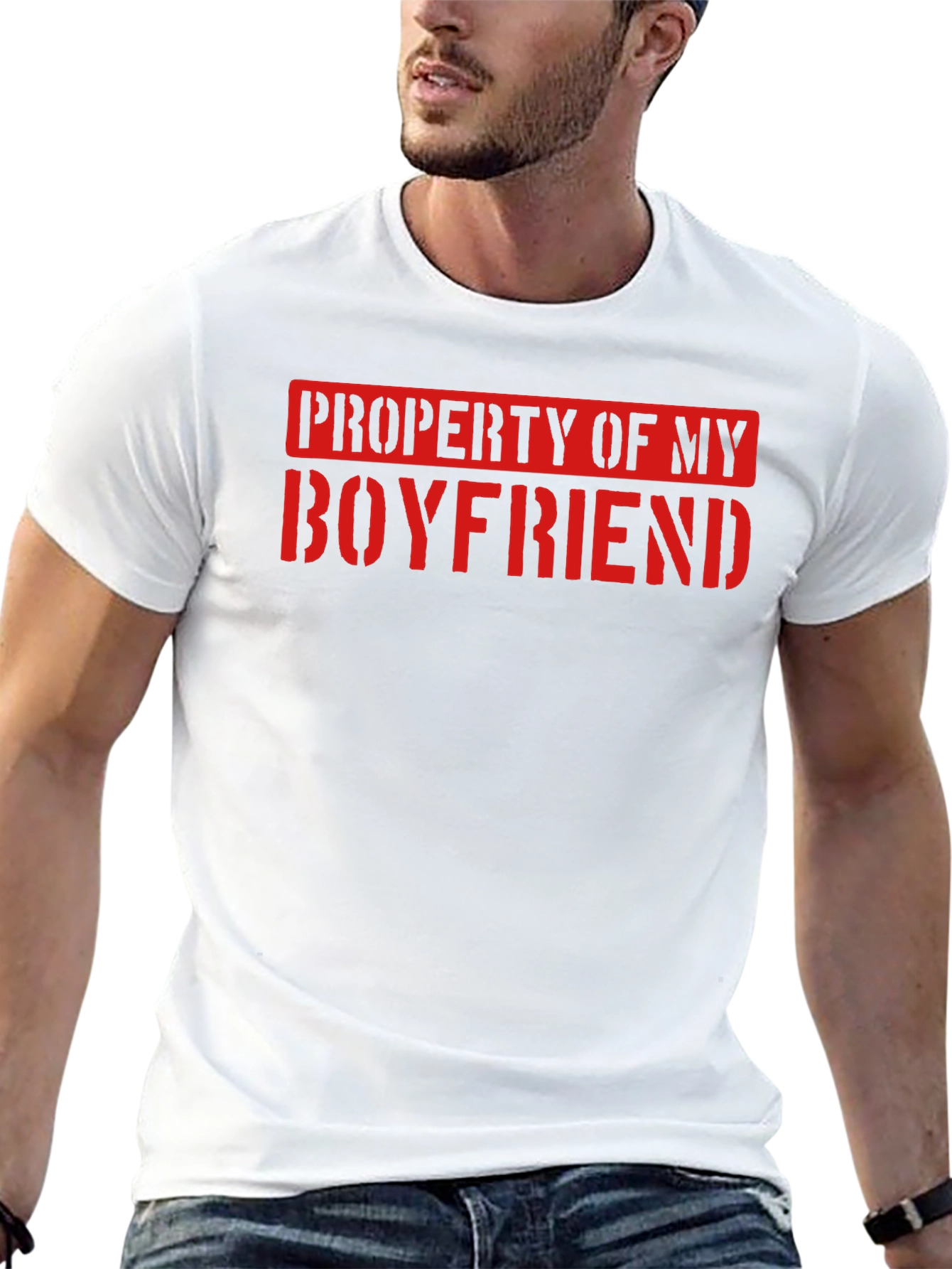 Property of My Boyfriend Novelty T-Shirt