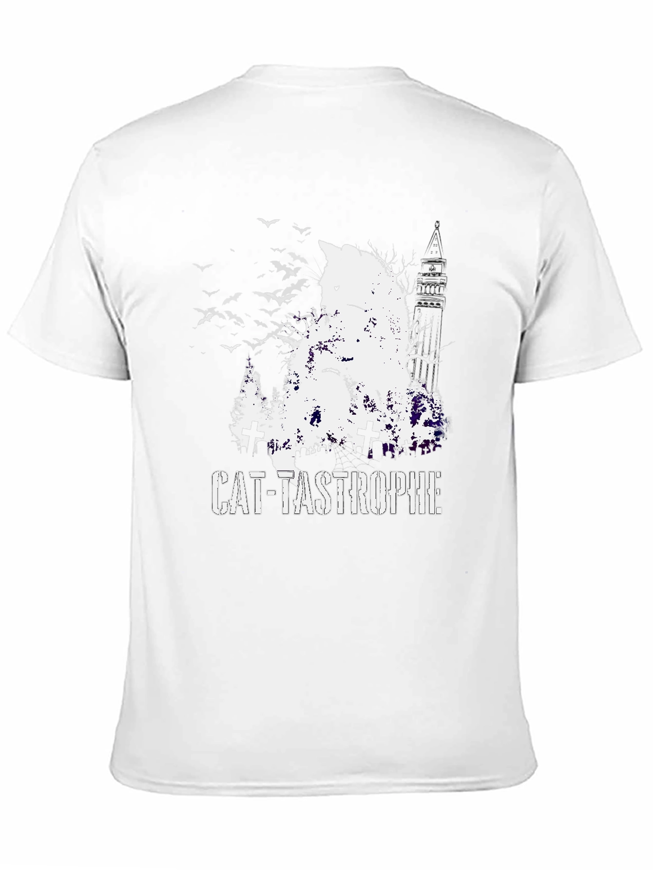 Cat-Tastrophe Black T-Shirt - Halloween Cat Design
