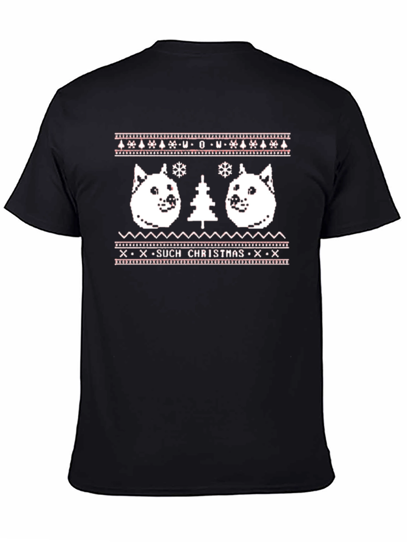 Doge Such Christmas Crew Neck T-Shirt