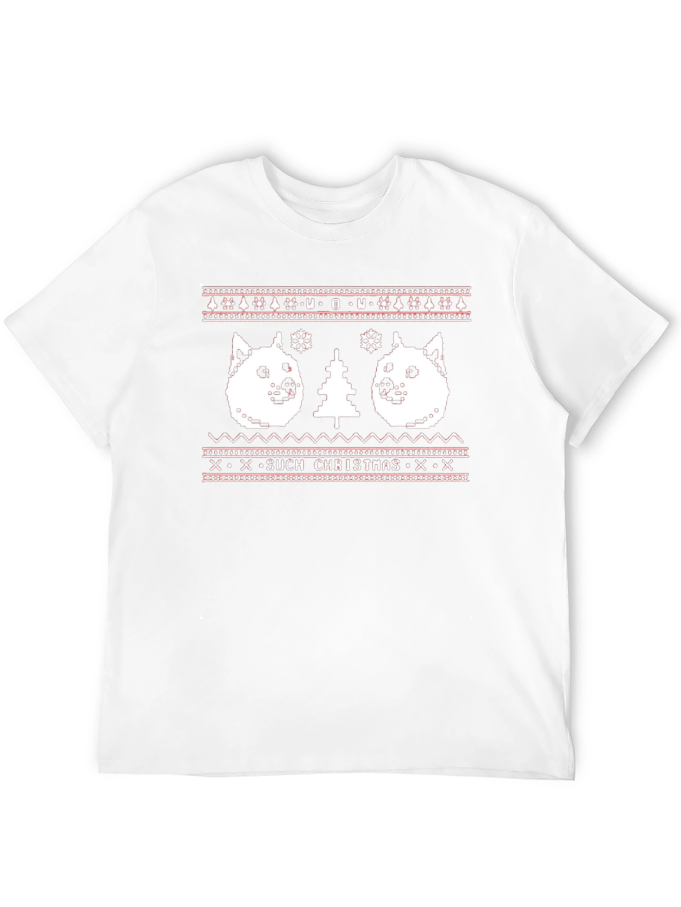 Doge Such Christmas Crew Neck T-Shirt