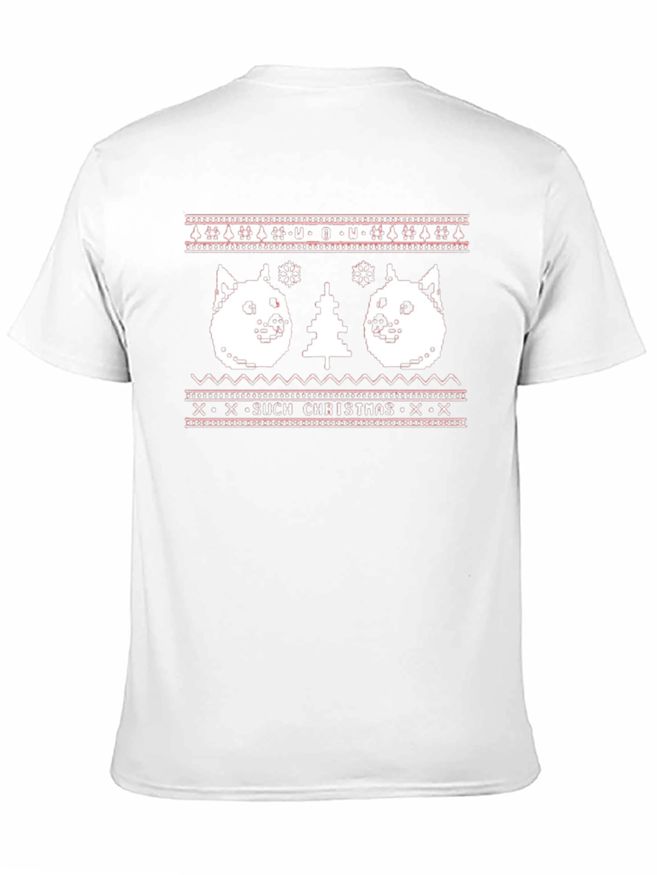 Doge Such Christmas Crew Neck T-Shirt
