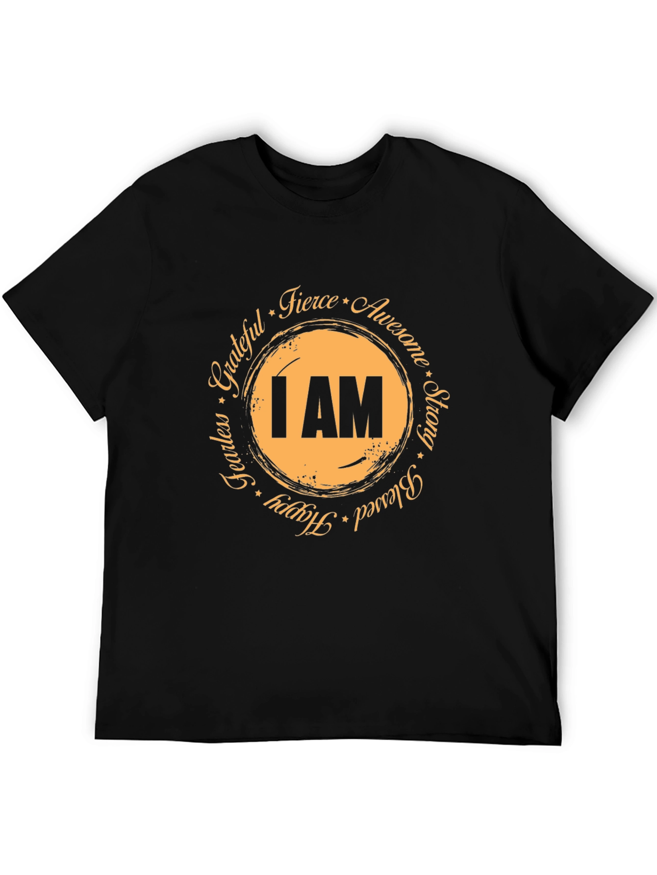 Inspirational I AM Graphic Tee - Black