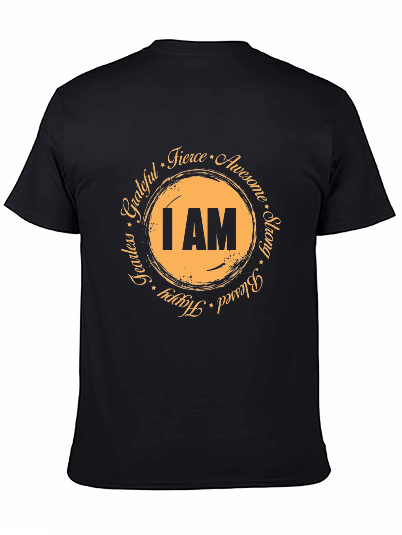 Inspirational I AM Graphic Tee - Black