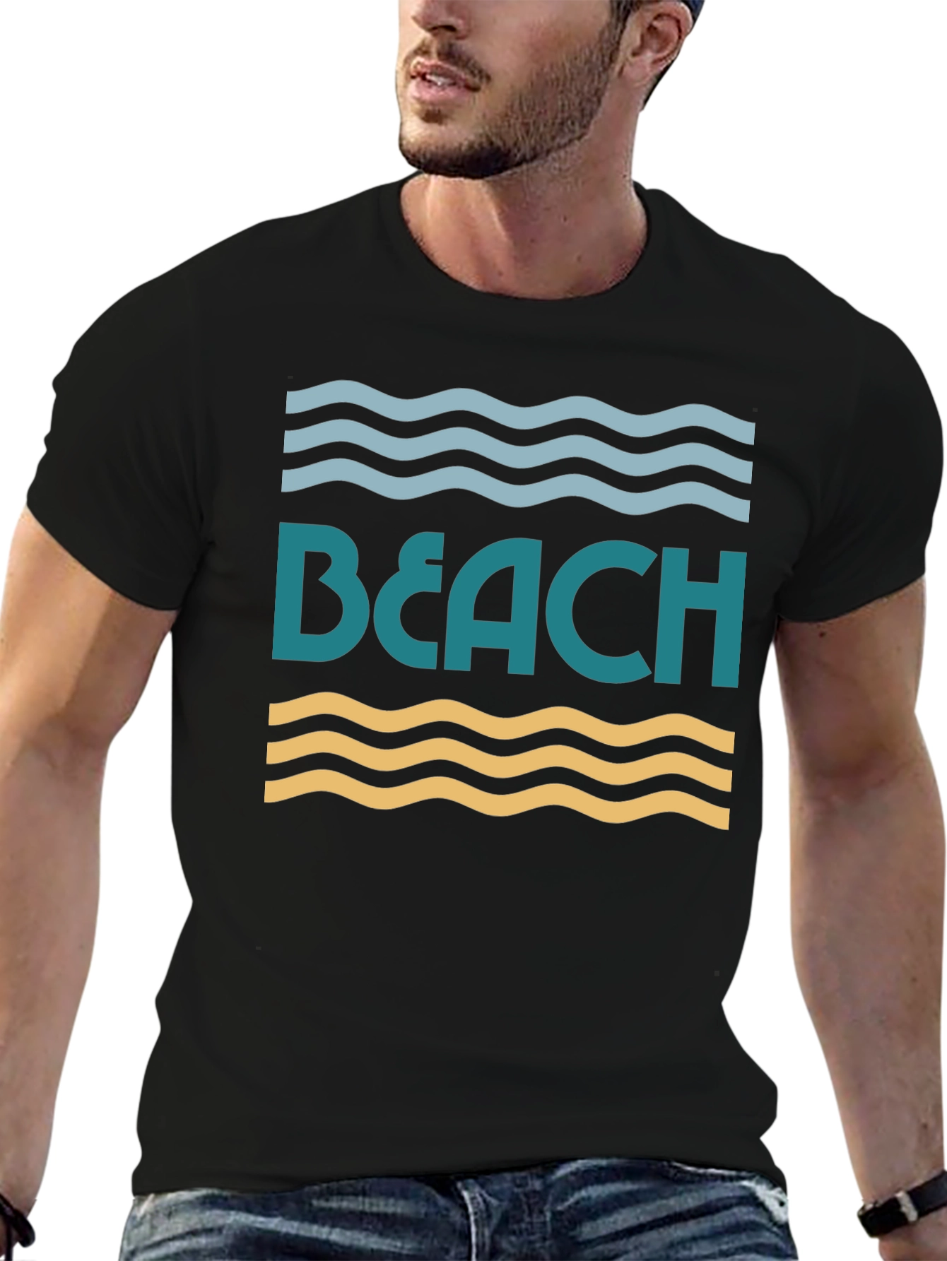 Beach Waves Graphic T-Shirt - Summer Fun