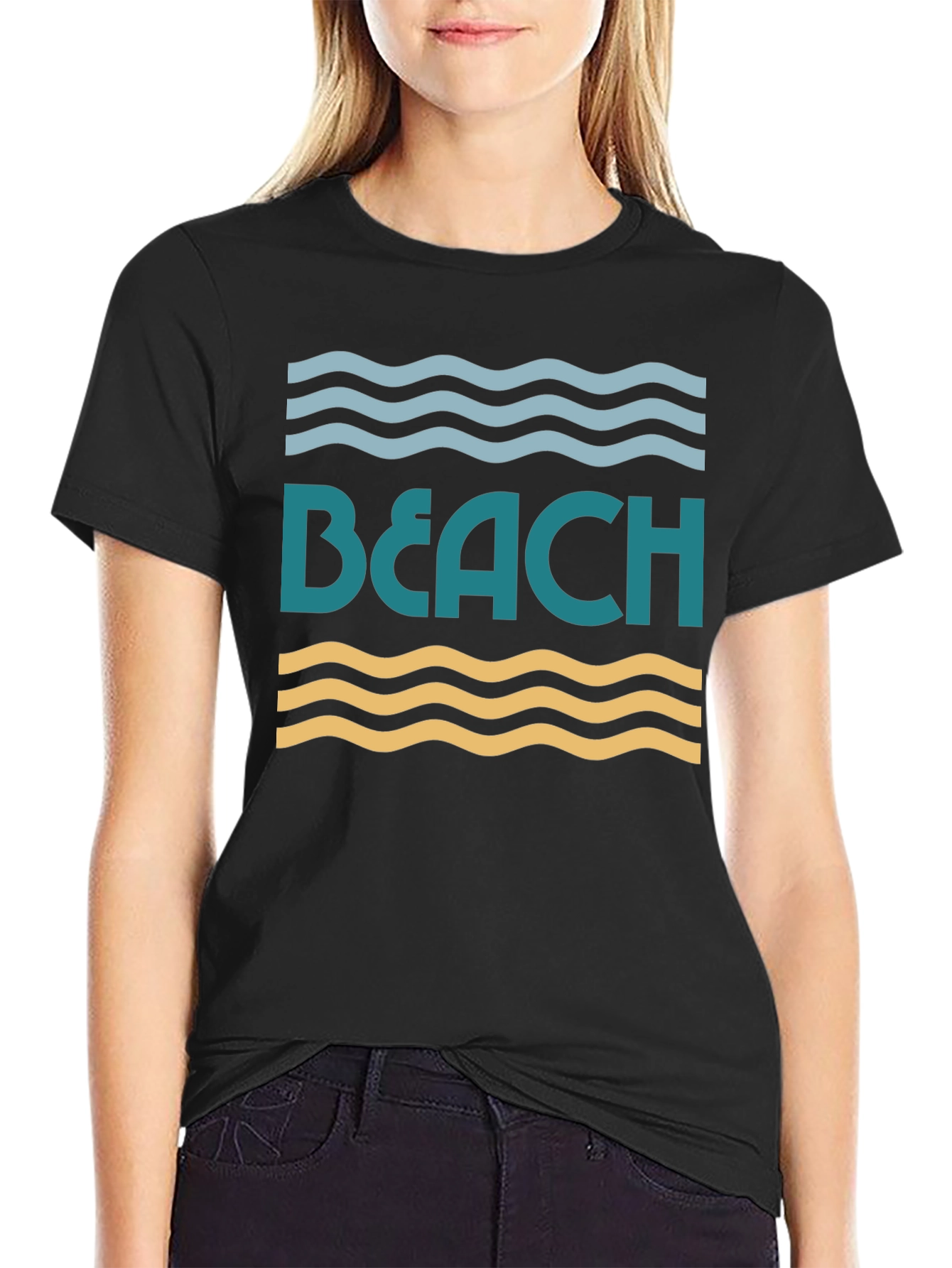 Beach Waves Graphic T-Shirt - Summer Fun