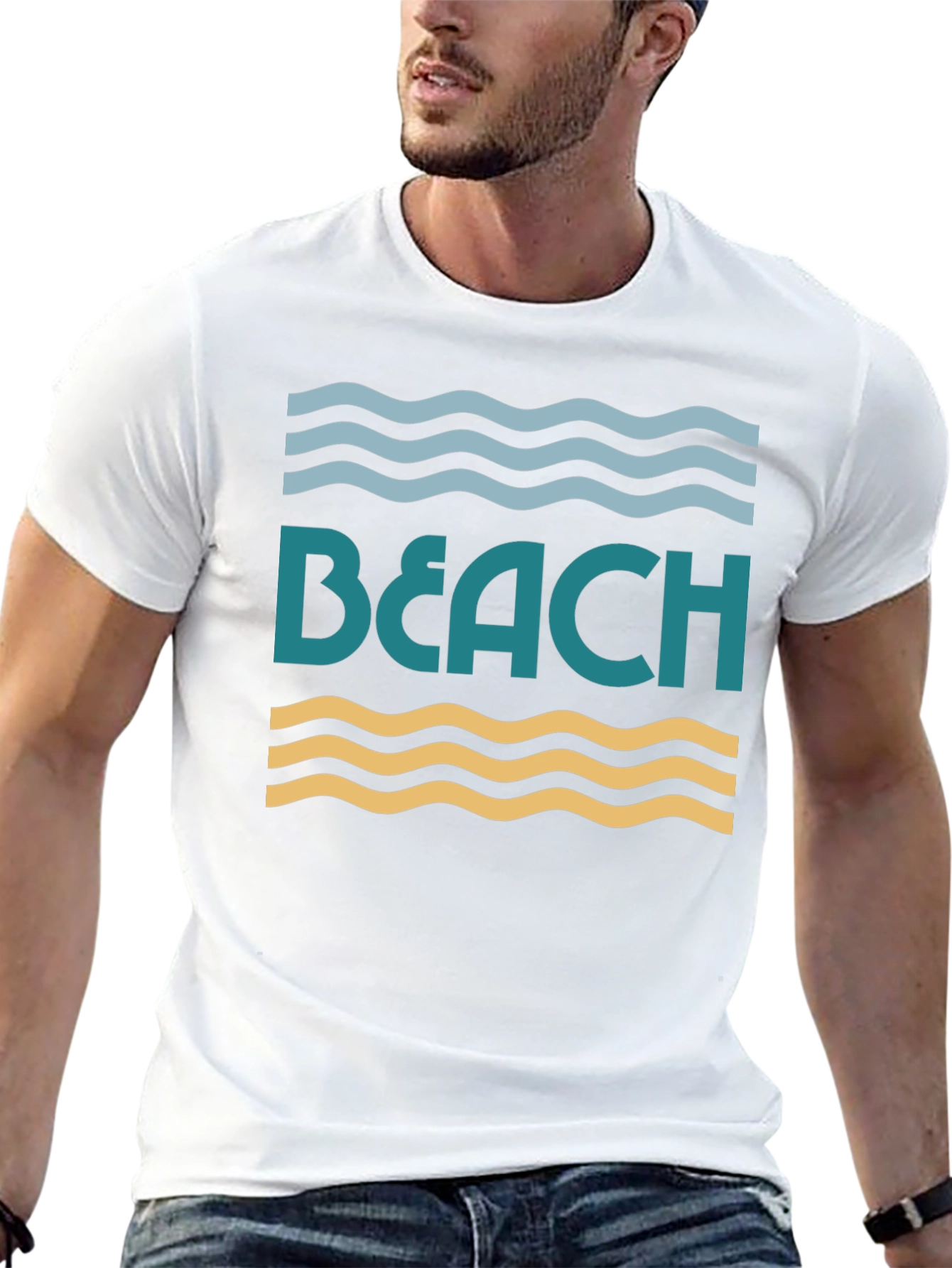 Beach Waves Graphic T-Shirt - Summer Fun