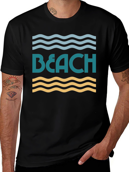 Beach Waves Graphic T-Shirt - Summer Fun