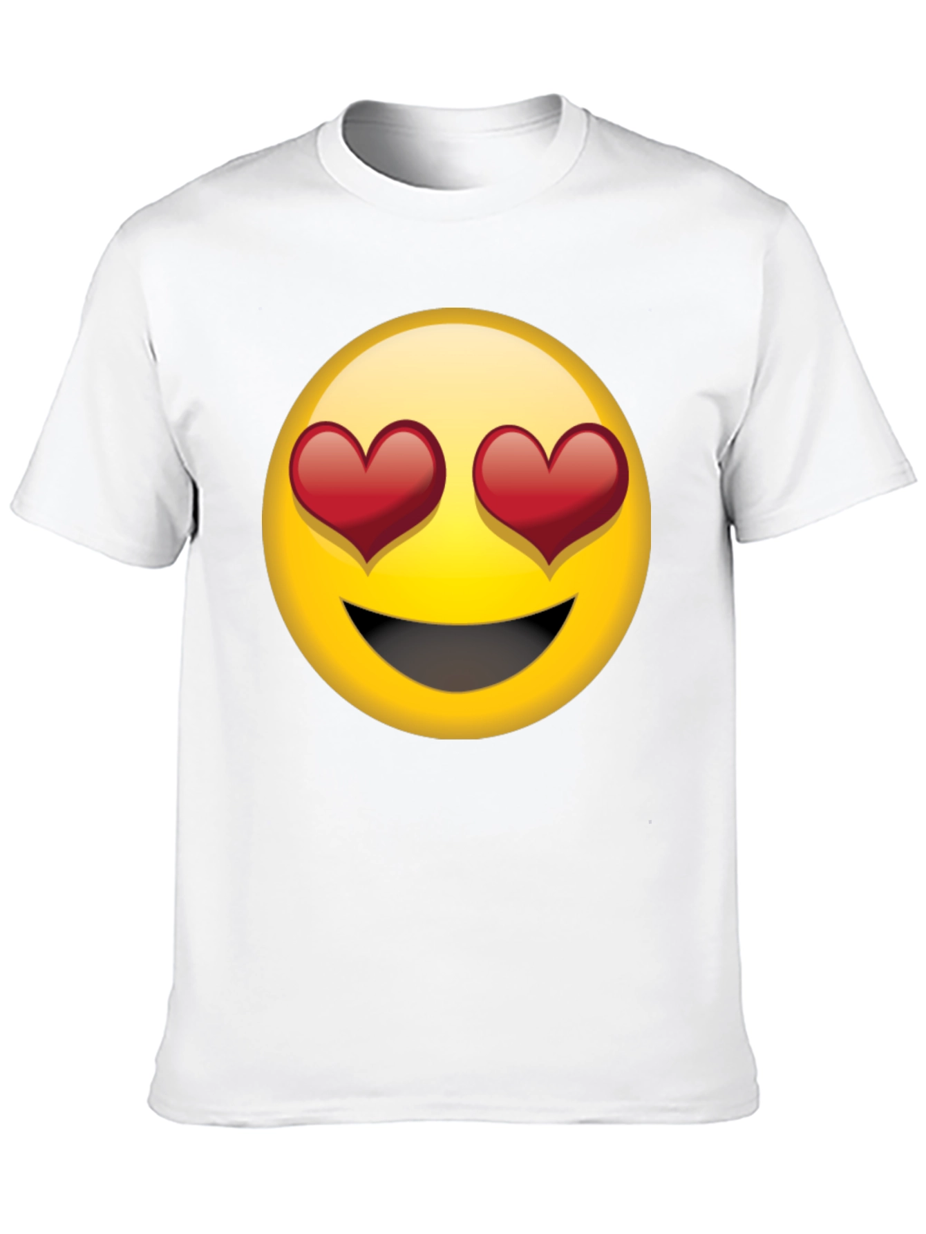 Emoji Heart Eyes Graphic Black T-Shirt