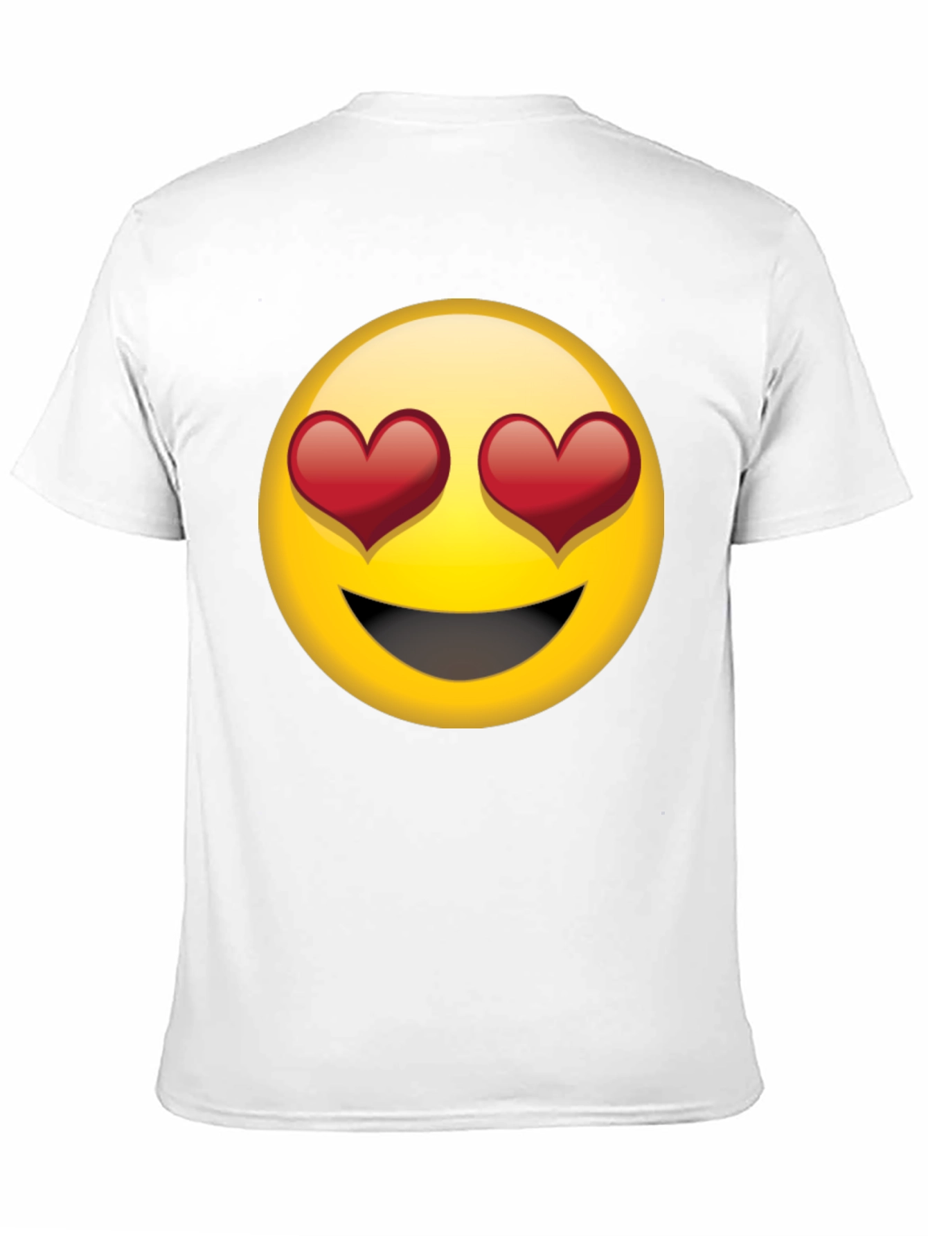 Emoji Heart Eyes Graphic Black T-Shirt
