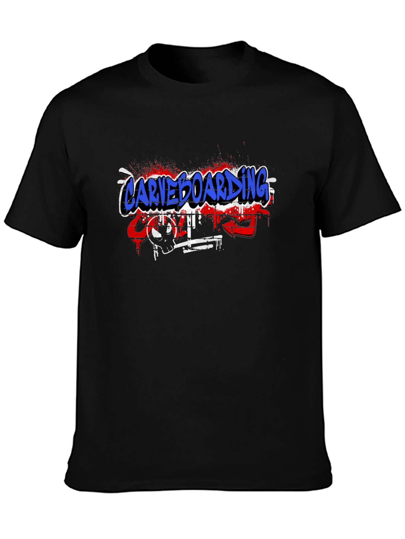 Carveboarding Graphic Black T-Shirt