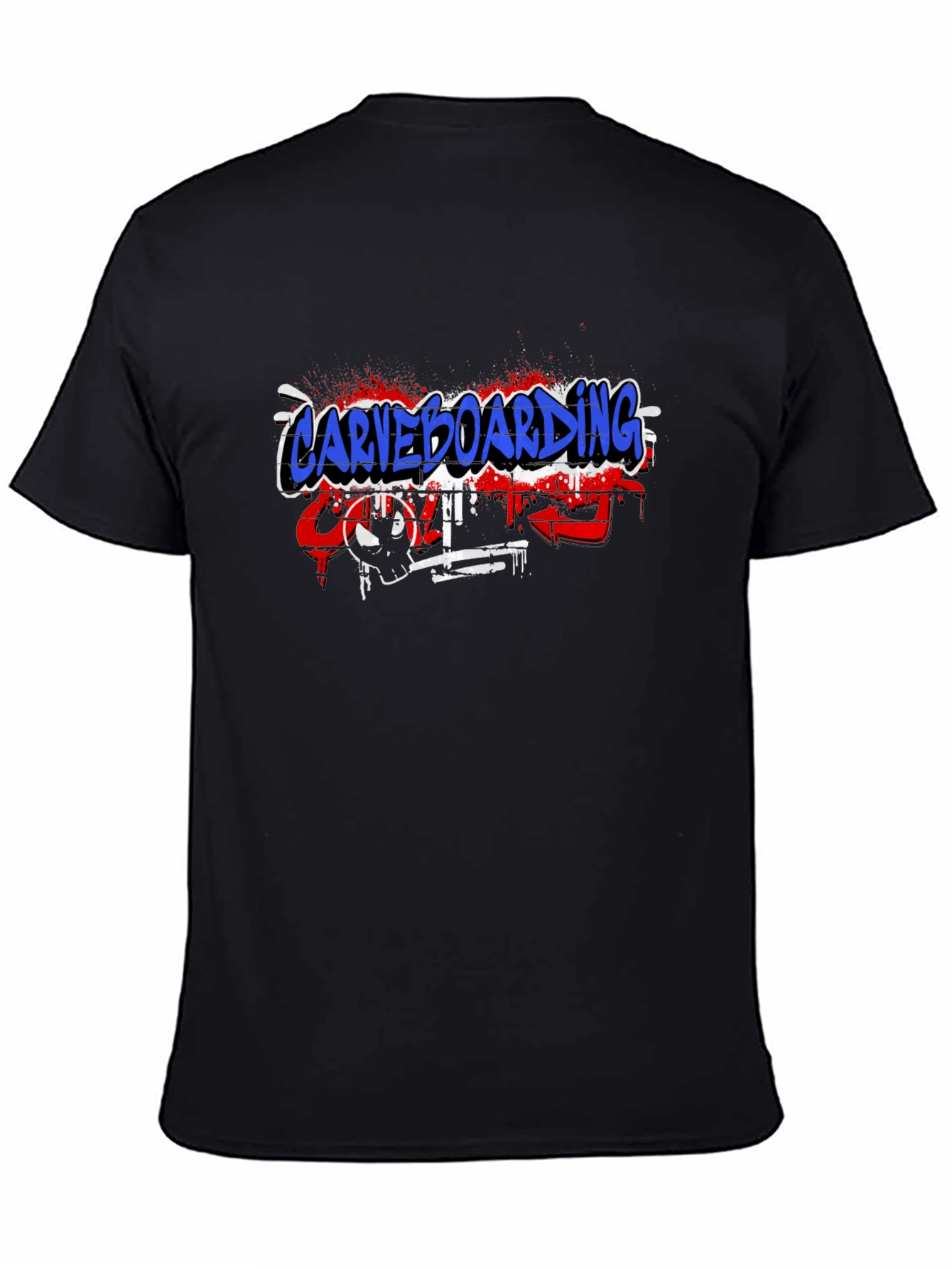 Carveboarding Graphic Black T-Shirt