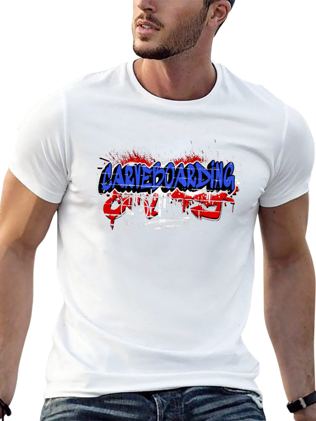 Carveboarding Graphic Black T-Shirt