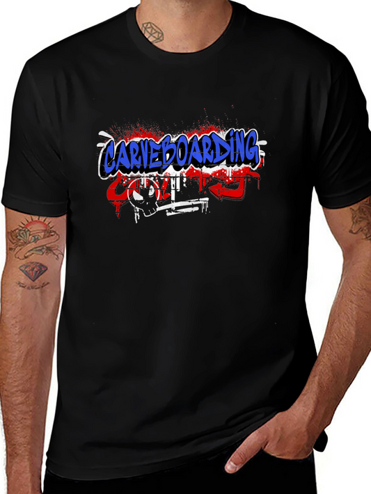 Carveboarding Graphic Black T-Shirt