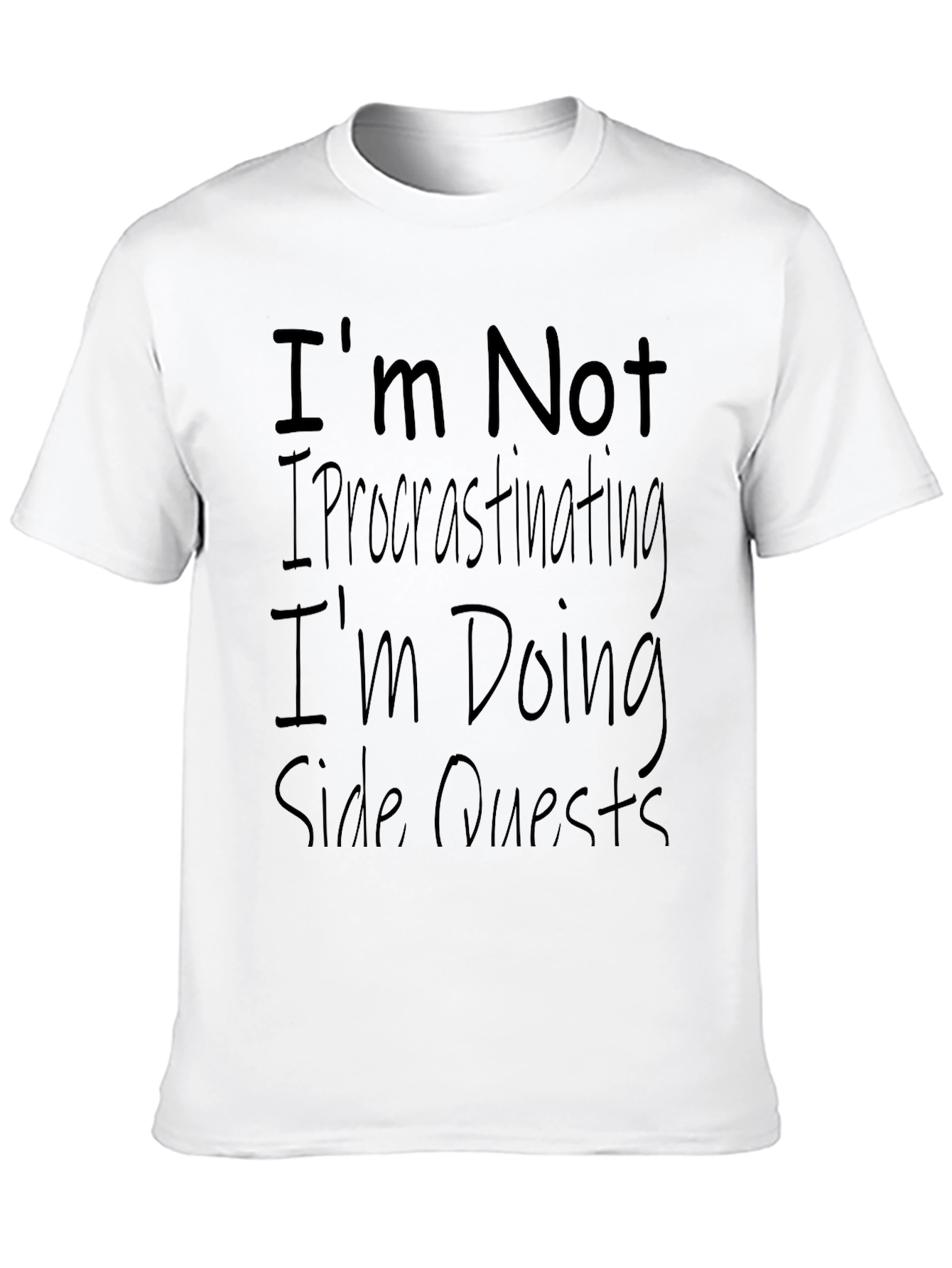 Mens Black T-Shirt - Im Doing Side Quests