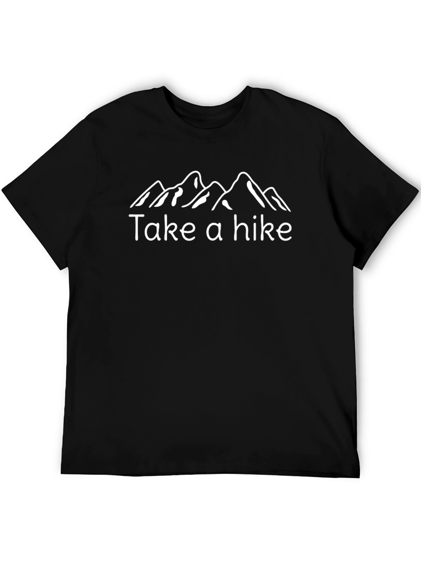 Take a Hike Graphic Tee - Black Cotton T-Shirt