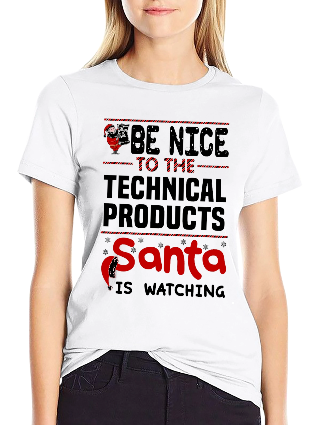 Be Nice to Technical Products Santa T-Shirt