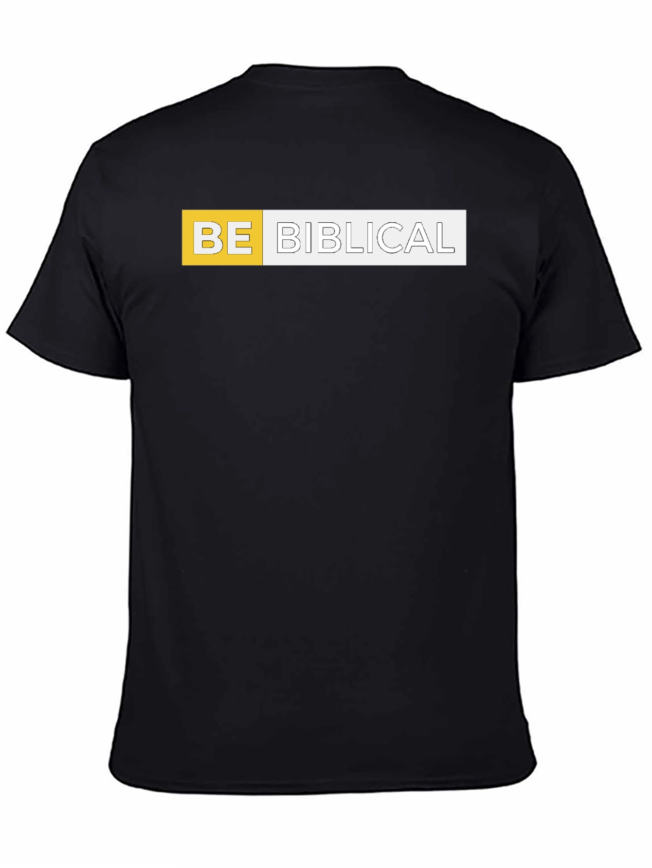 Be Biblical Black Cotton Graphic Tee