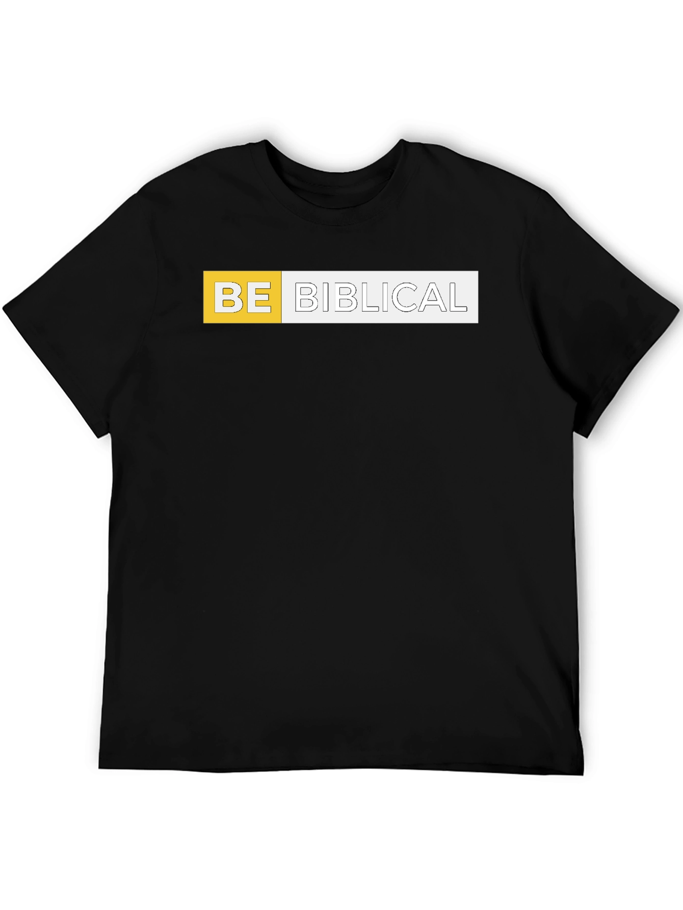 Be Biblical Black Cotton Graphic Tee