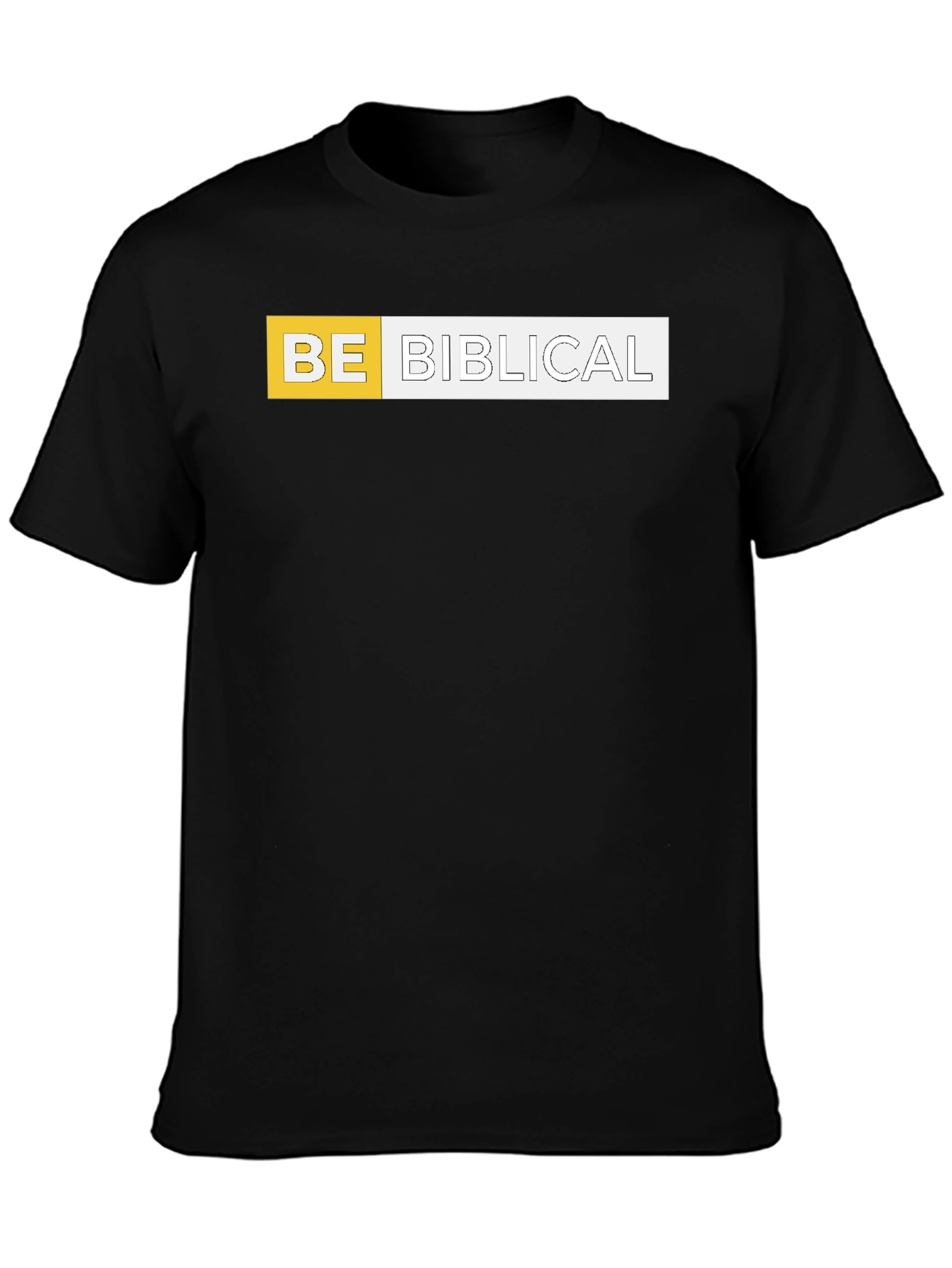 Be Biblical Black Cotton Graphic Tee