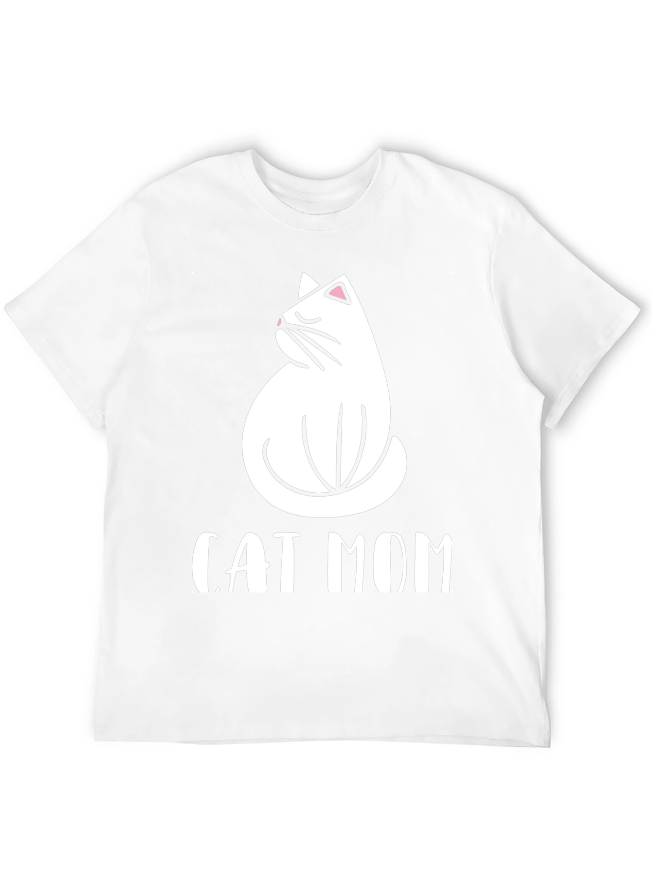 Cat Mom Graphic Tee - Black Cotton T-Shirt