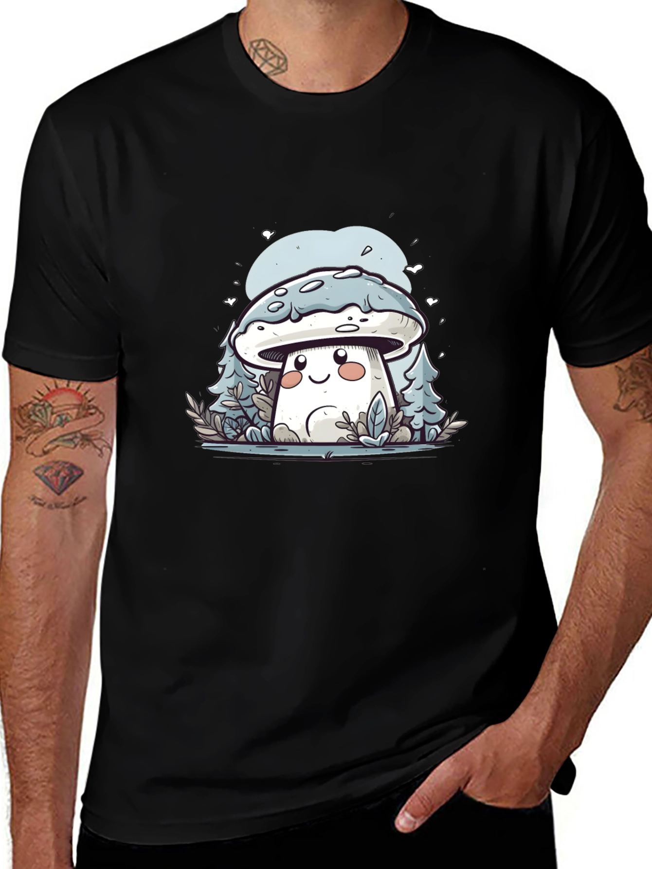 Cute Mushroom Cartoon T-Shirt