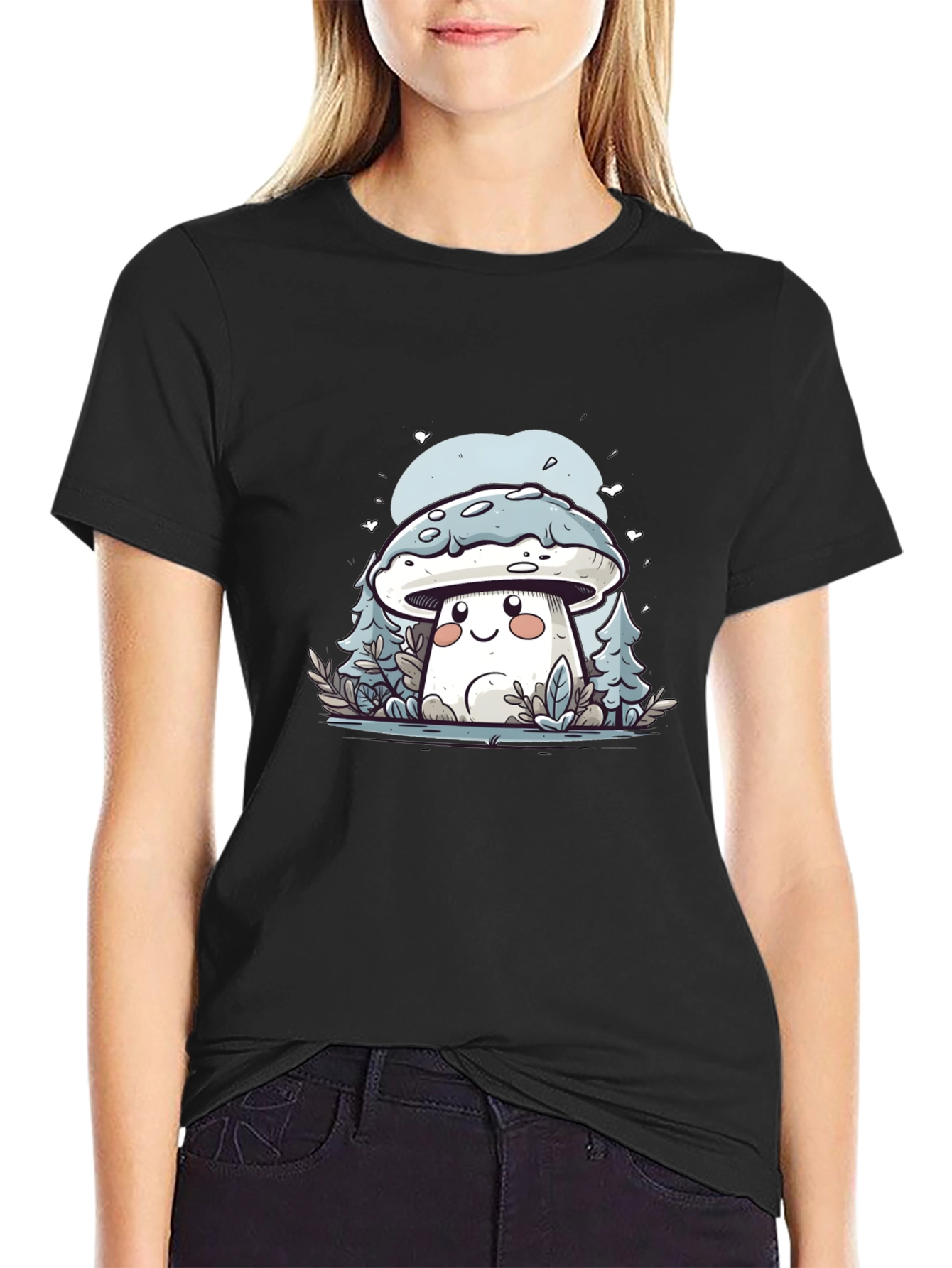 Cute Mushroom Cartoon T-Shirt