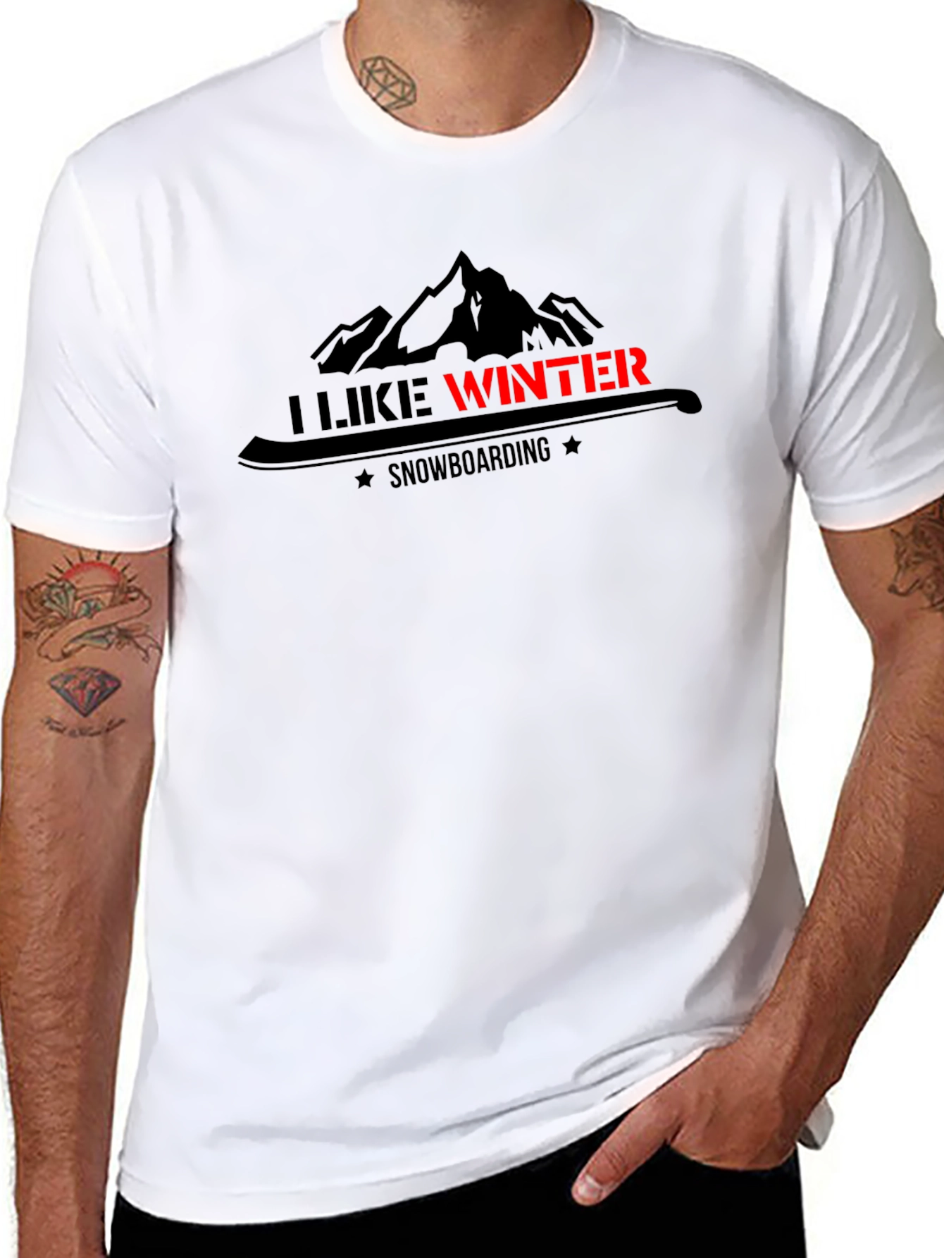 I Like Winter Snowboarding Graphic T-Shirt